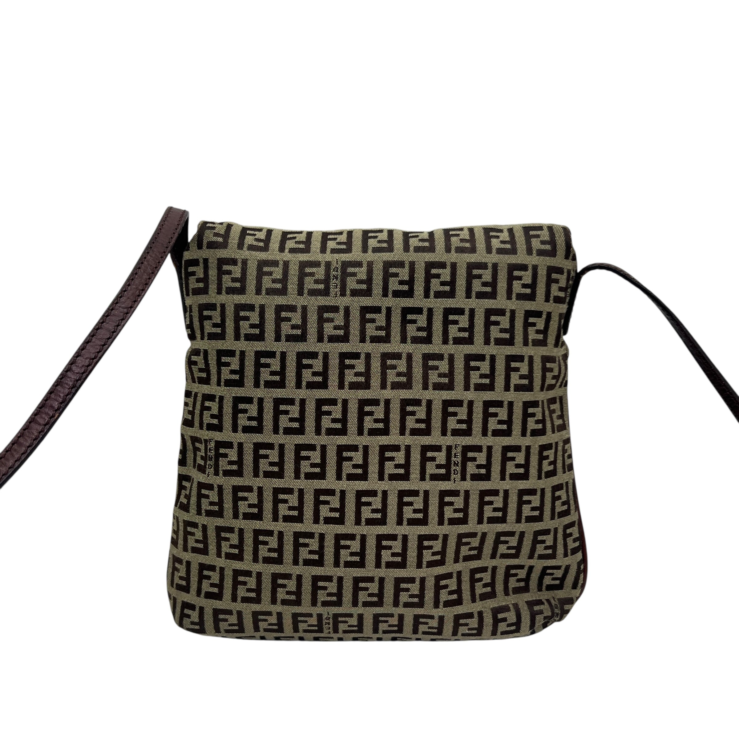 Baguette Messenger in tela FF e pelle