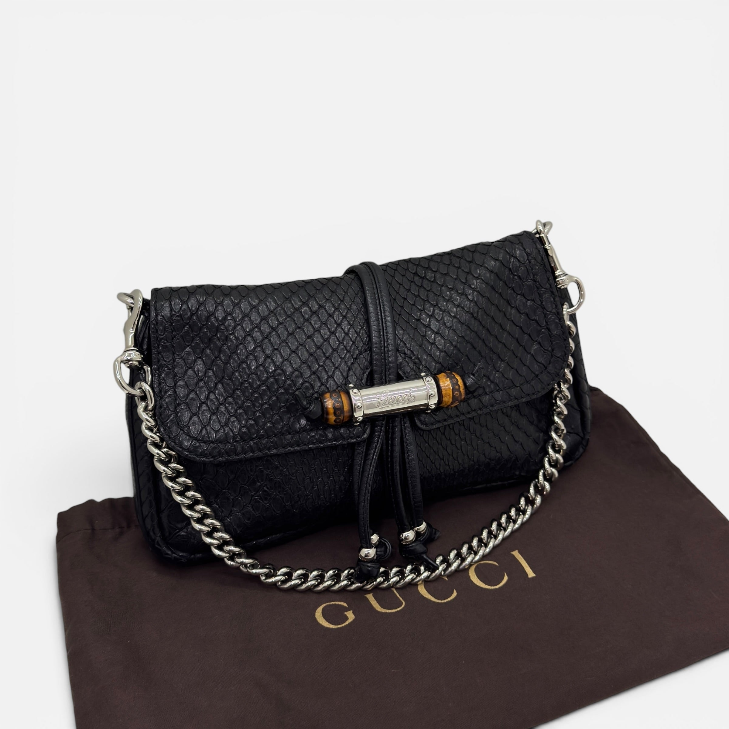 Borsa a spalla in pitone