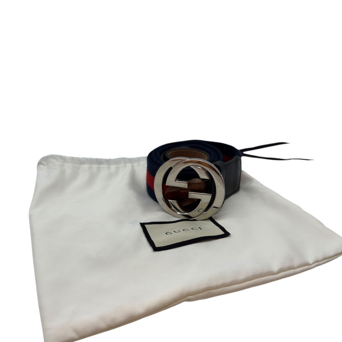 Cintura web con fibbia Incrocio GG taglia 95