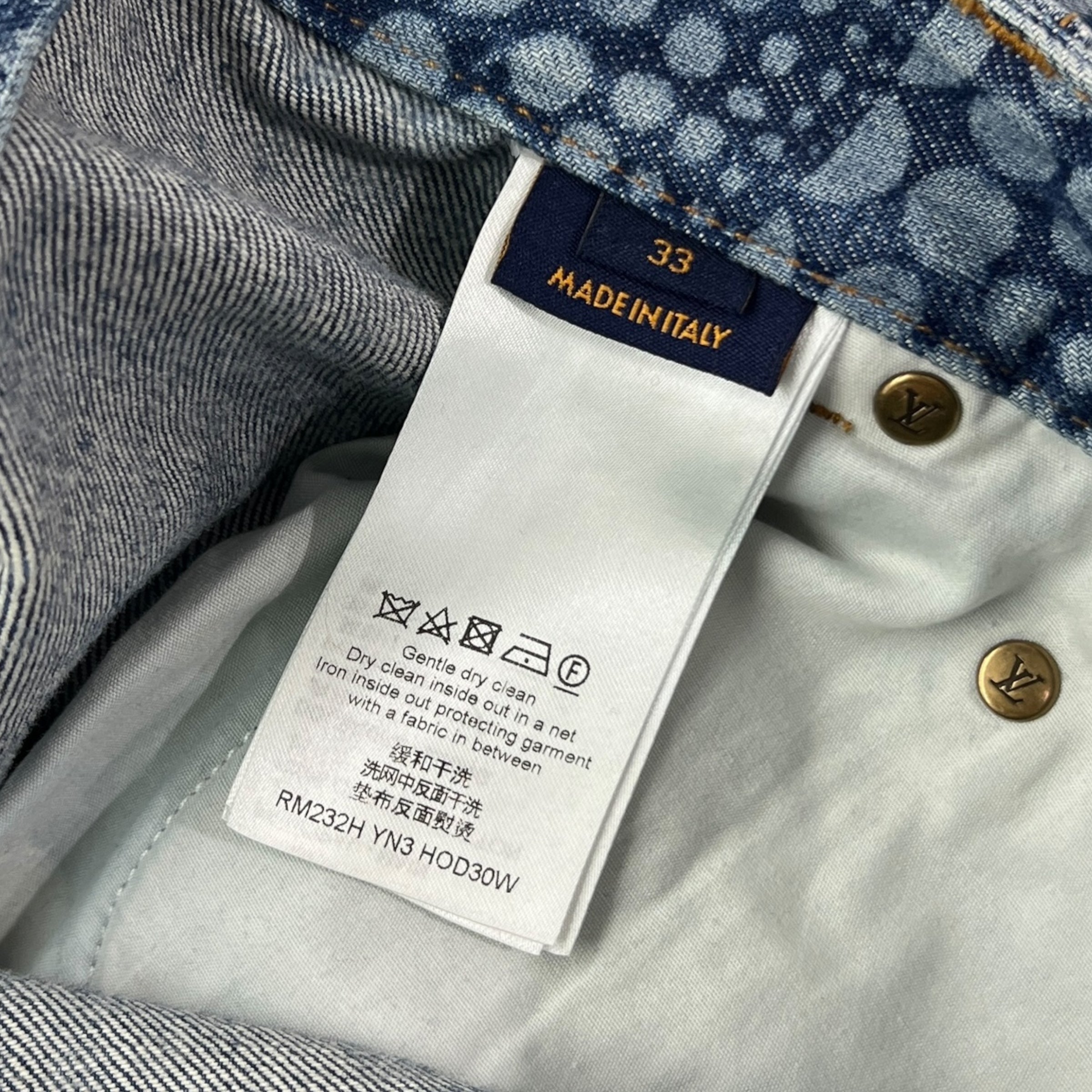 Louis Vuitton x Yayoi Kusama PUMPKIN denim jeans TG 33
