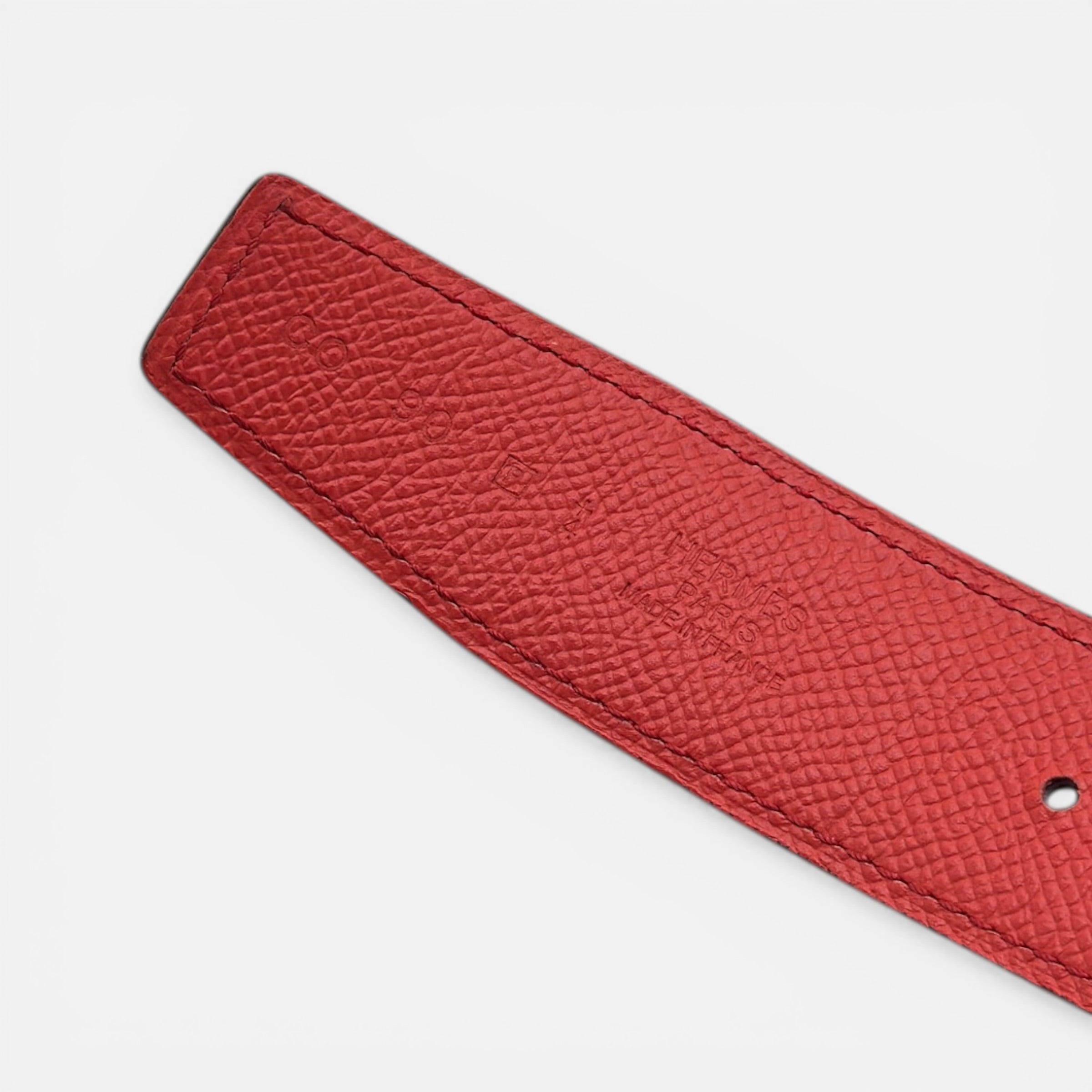 Fibbia da cintura H & Pelle reversibile per cintura 32 mm taglia 90