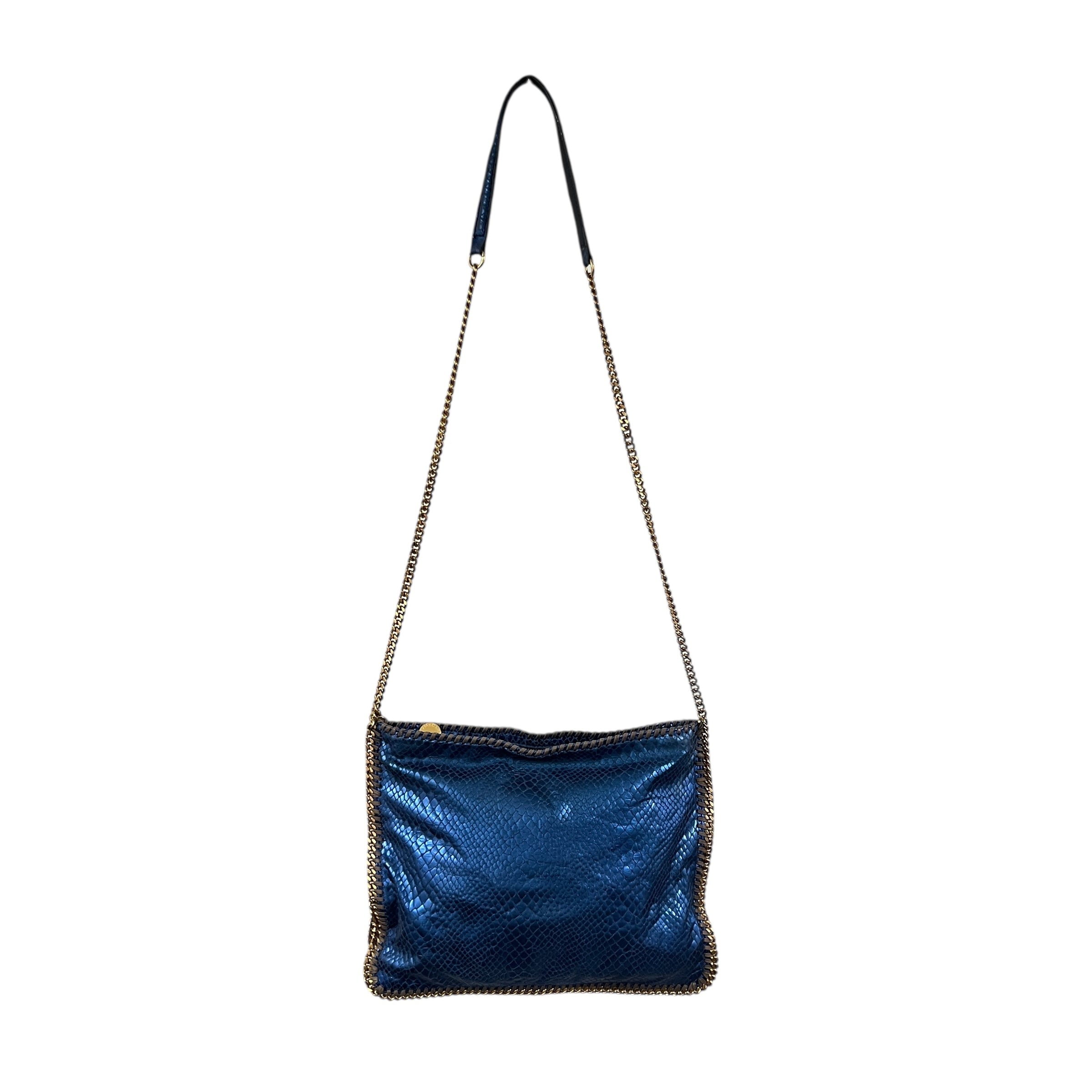 Falabella a tracolla effetto metallic snake