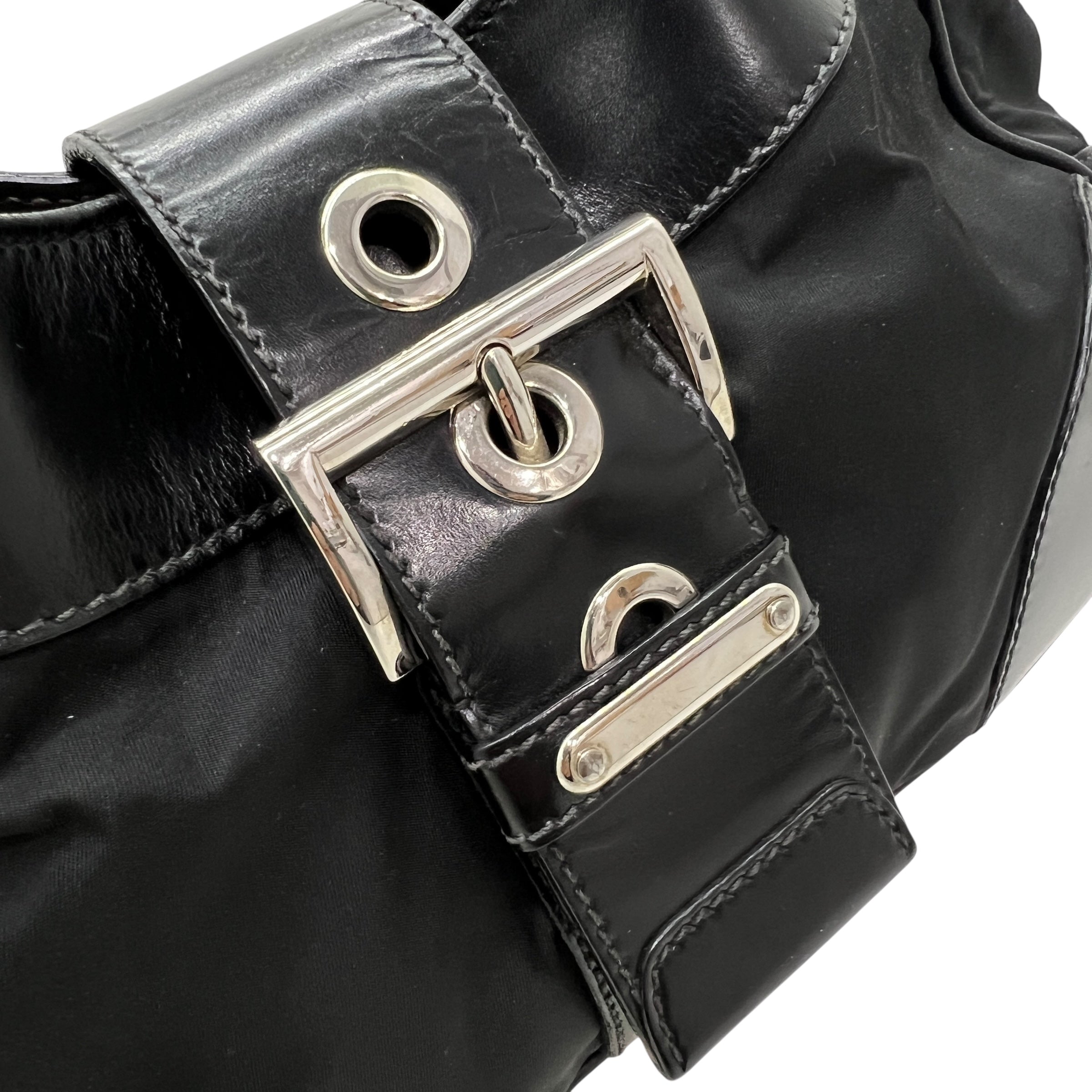 Borsa a spalla in Nylon e pelle