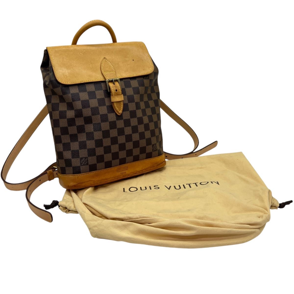 LOUIS VUITTON ZAINO ARLEQUIN DAMIER EBENE