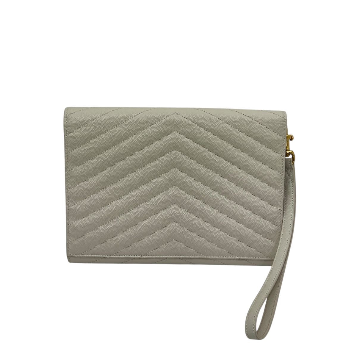 SAINT LAURENT CASSANDRE MATELASSÉ FLAP POUCH IN PELLE GOFFRATA GRAIN DE POUDRE TRAPUNTATA