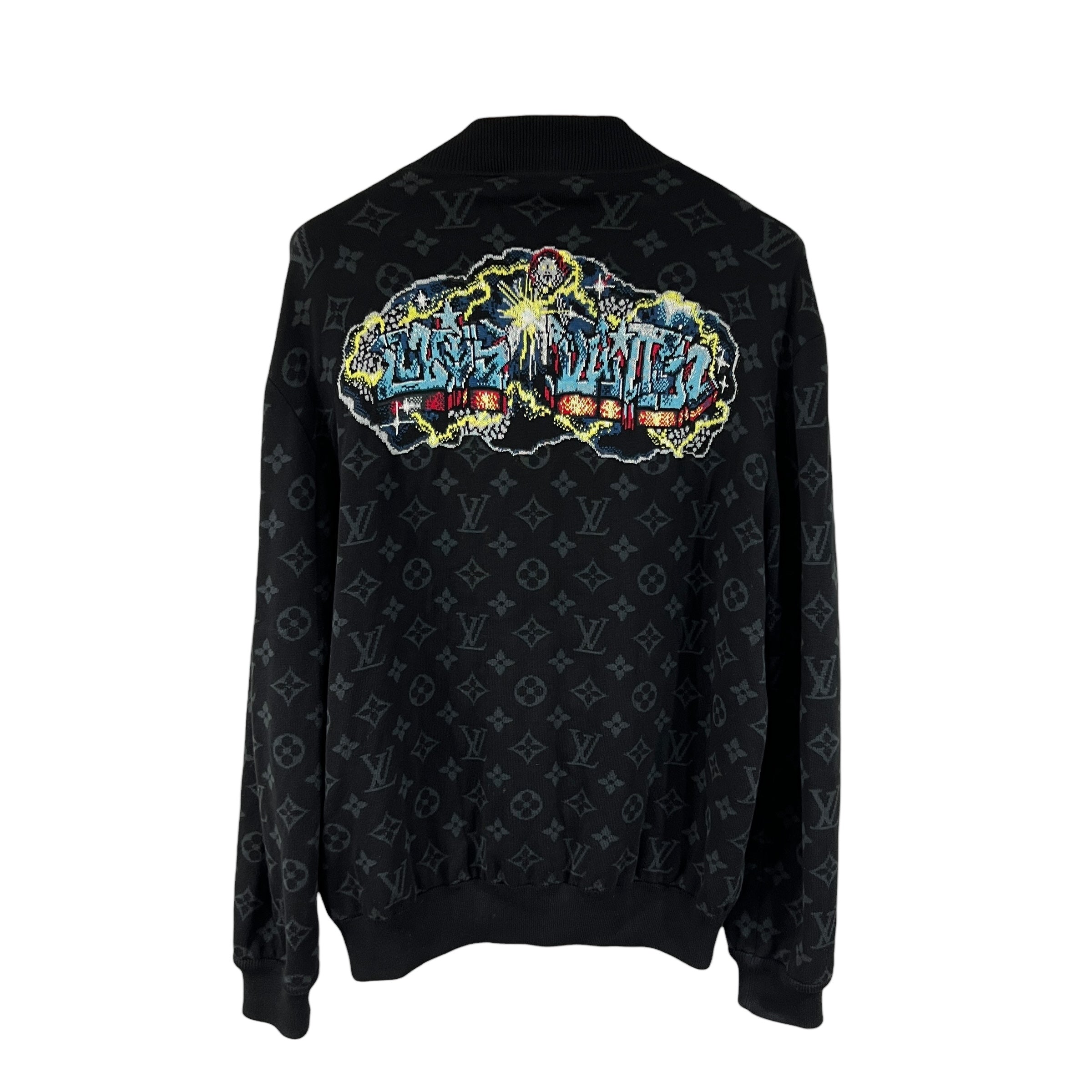 Giacca bomber Graffiti in cotone con zip taglia XL