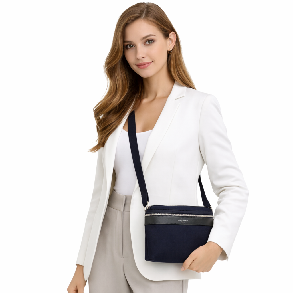 Marsupio in tela e pelle