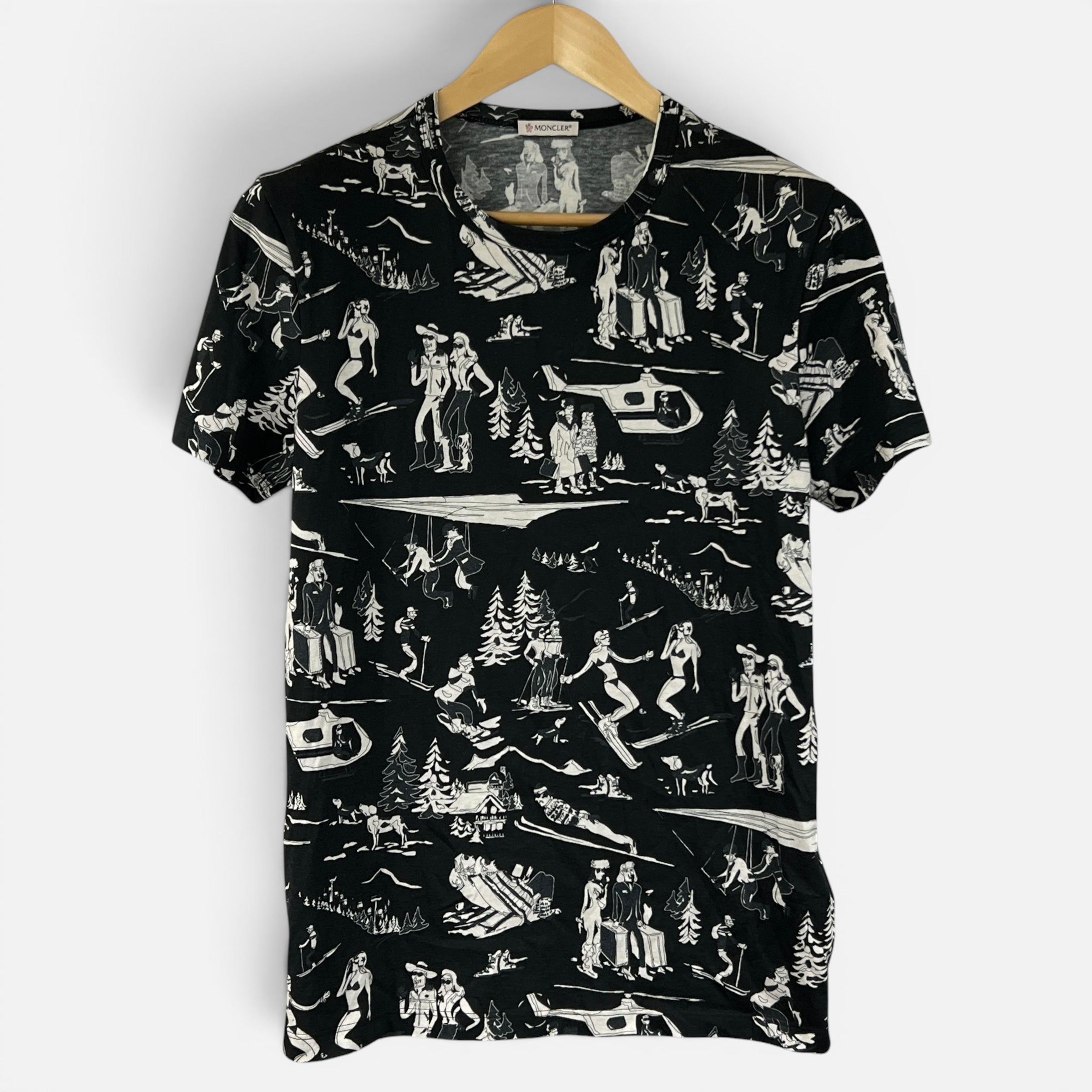 T-shirt Skiing logo taglia M