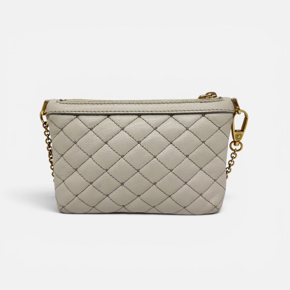 Mini pochette in pelle con catenella