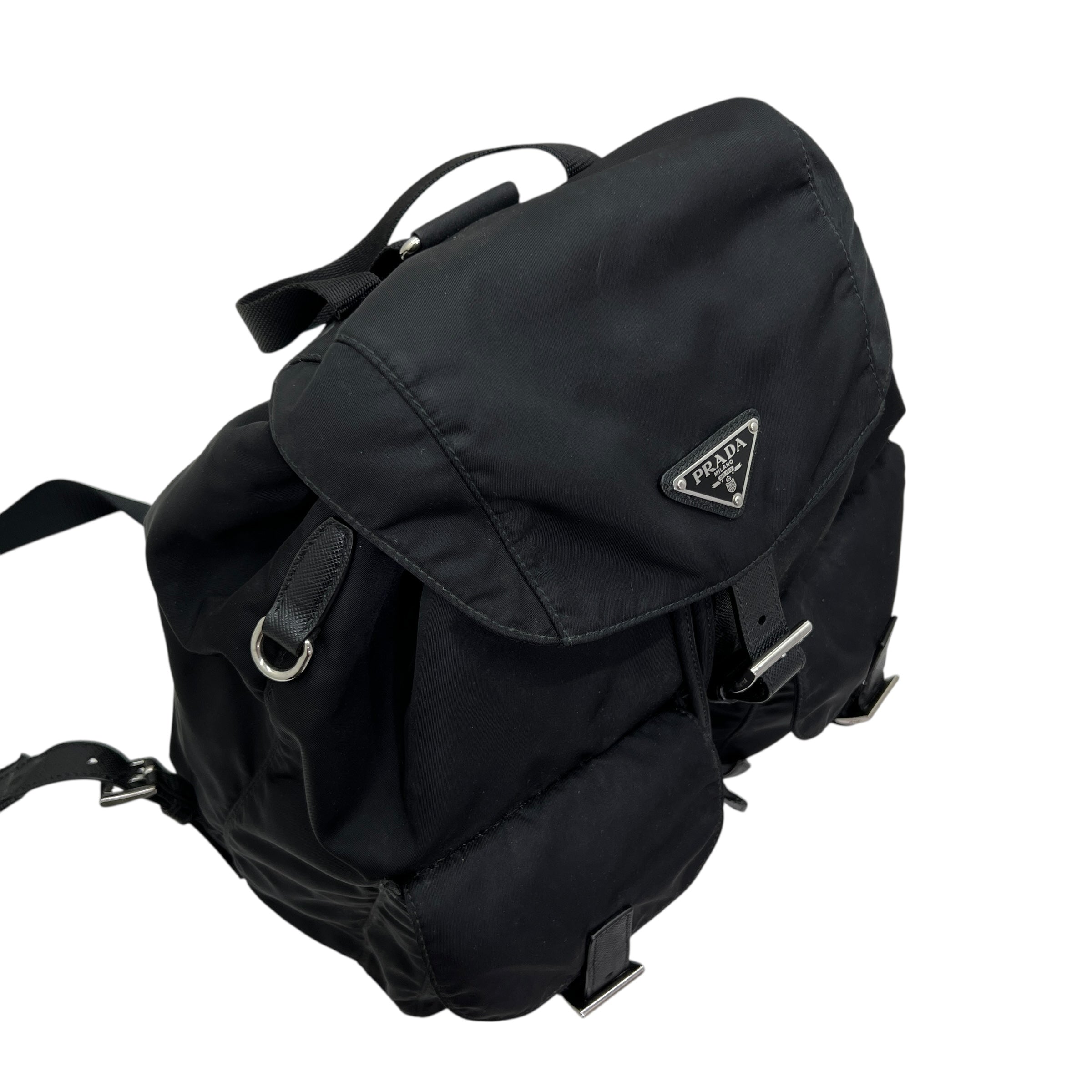 Zaino Medium in Re- Nylon e Saffiano