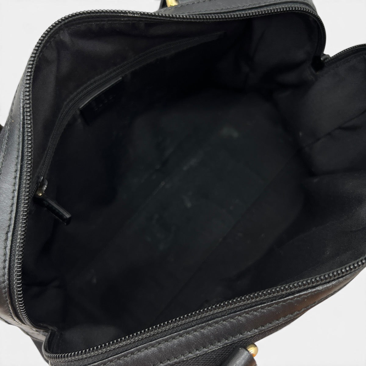 Bauletto piccolo in tela e pelle