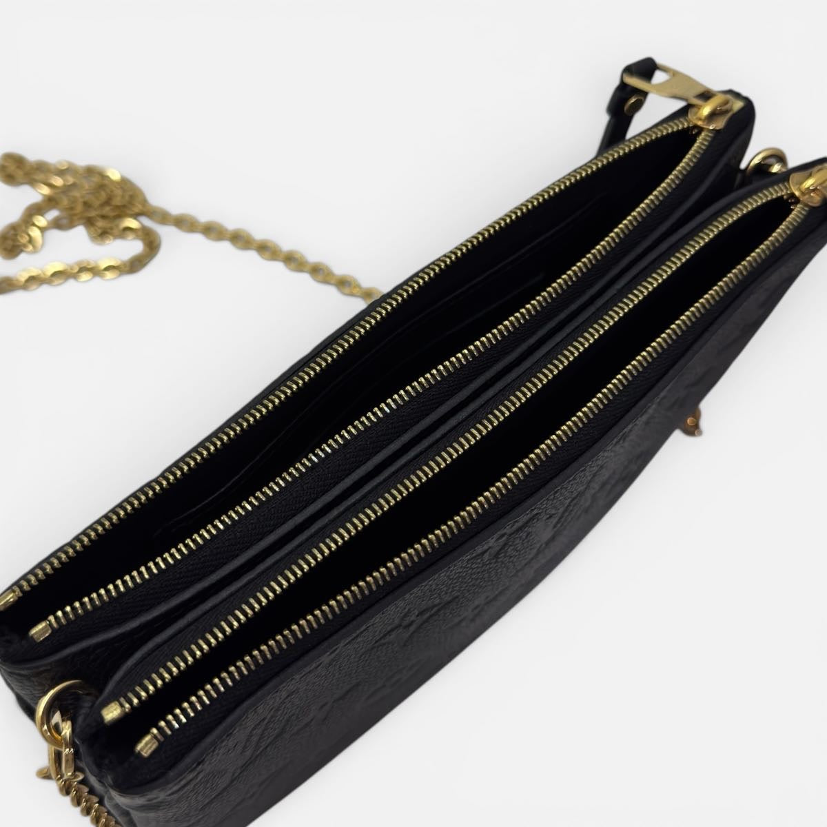 Pochette Double Zip Empreinte
