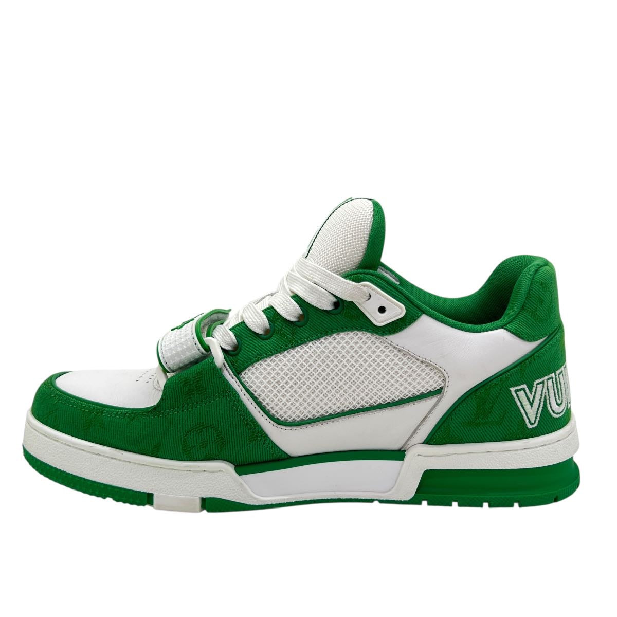LOUIS VUITTON LV TRAINER GREEN DENIM TG 7,5 (43)