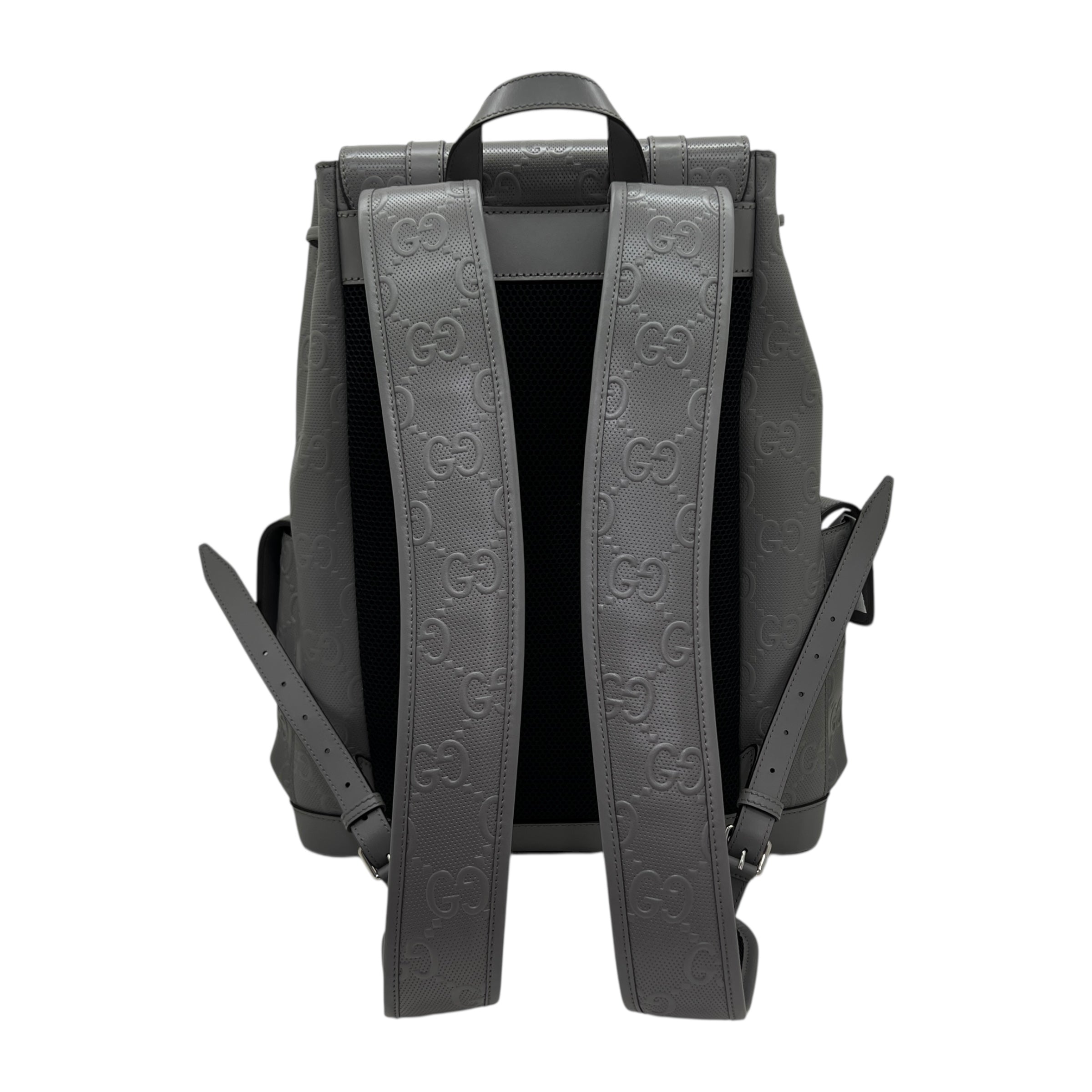 Zaino in pelle GG con rilievo