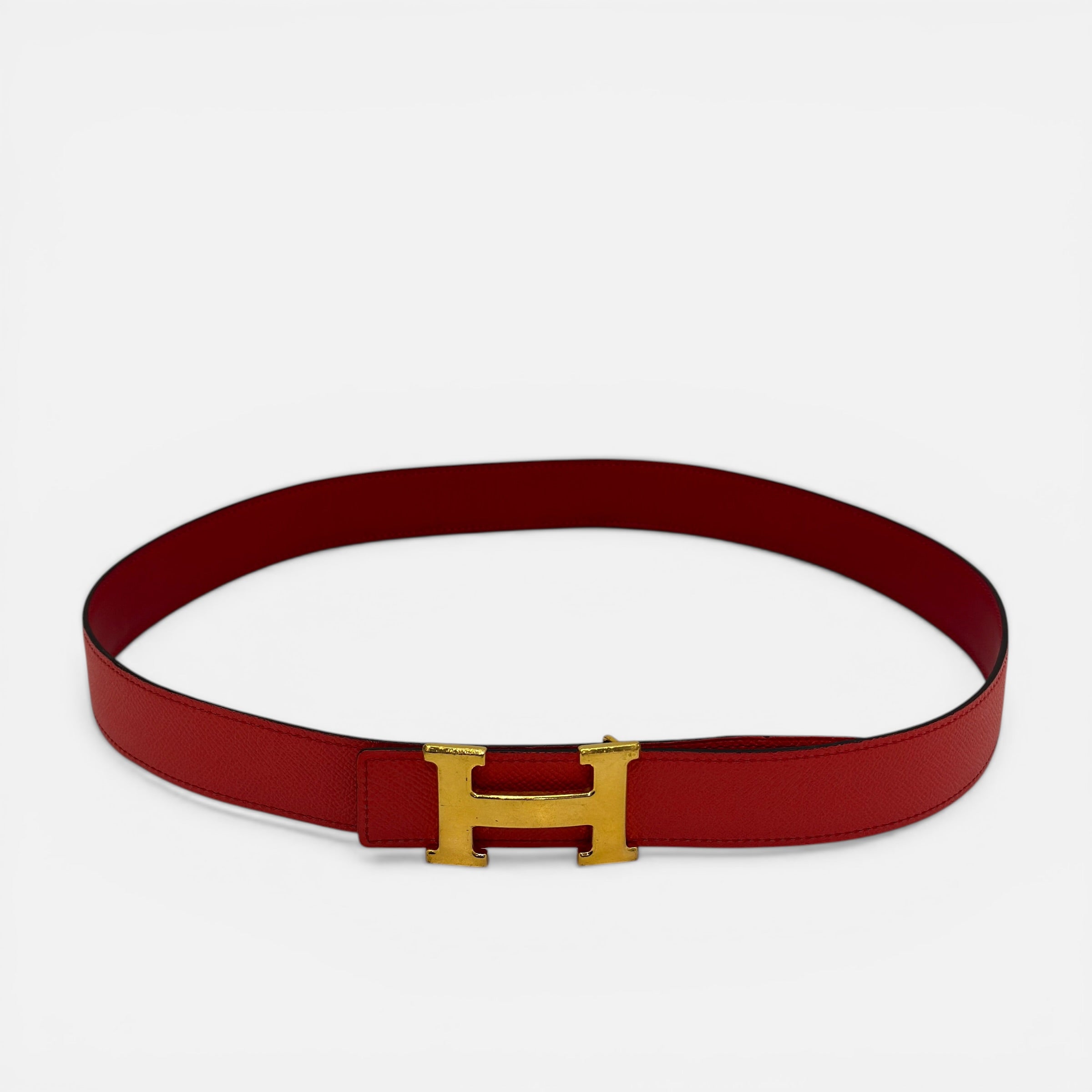 Fibbia da cintura H & Pelle reversibile per cintura 32 mm taglia 90