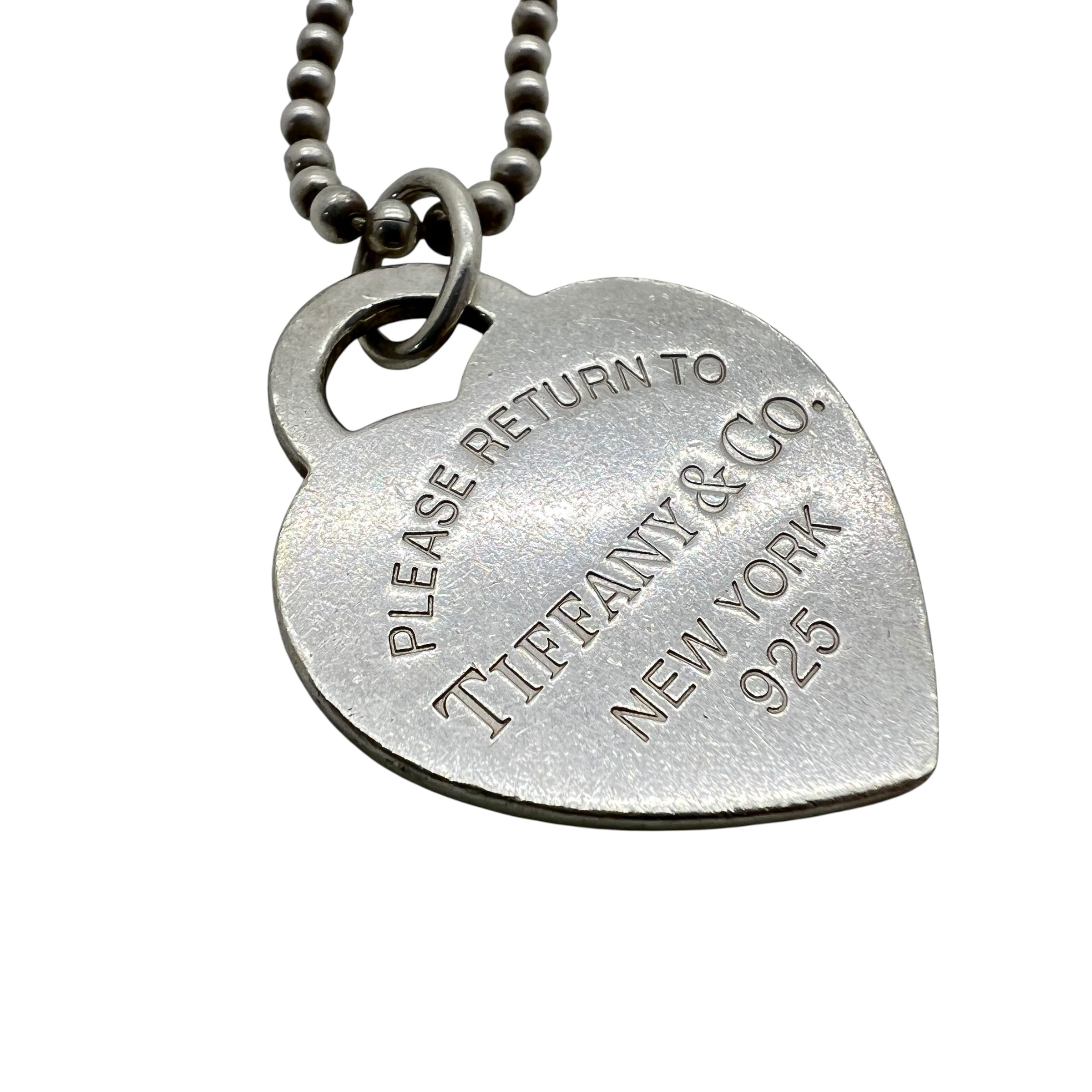 Pendente Heart Tag grande con catena