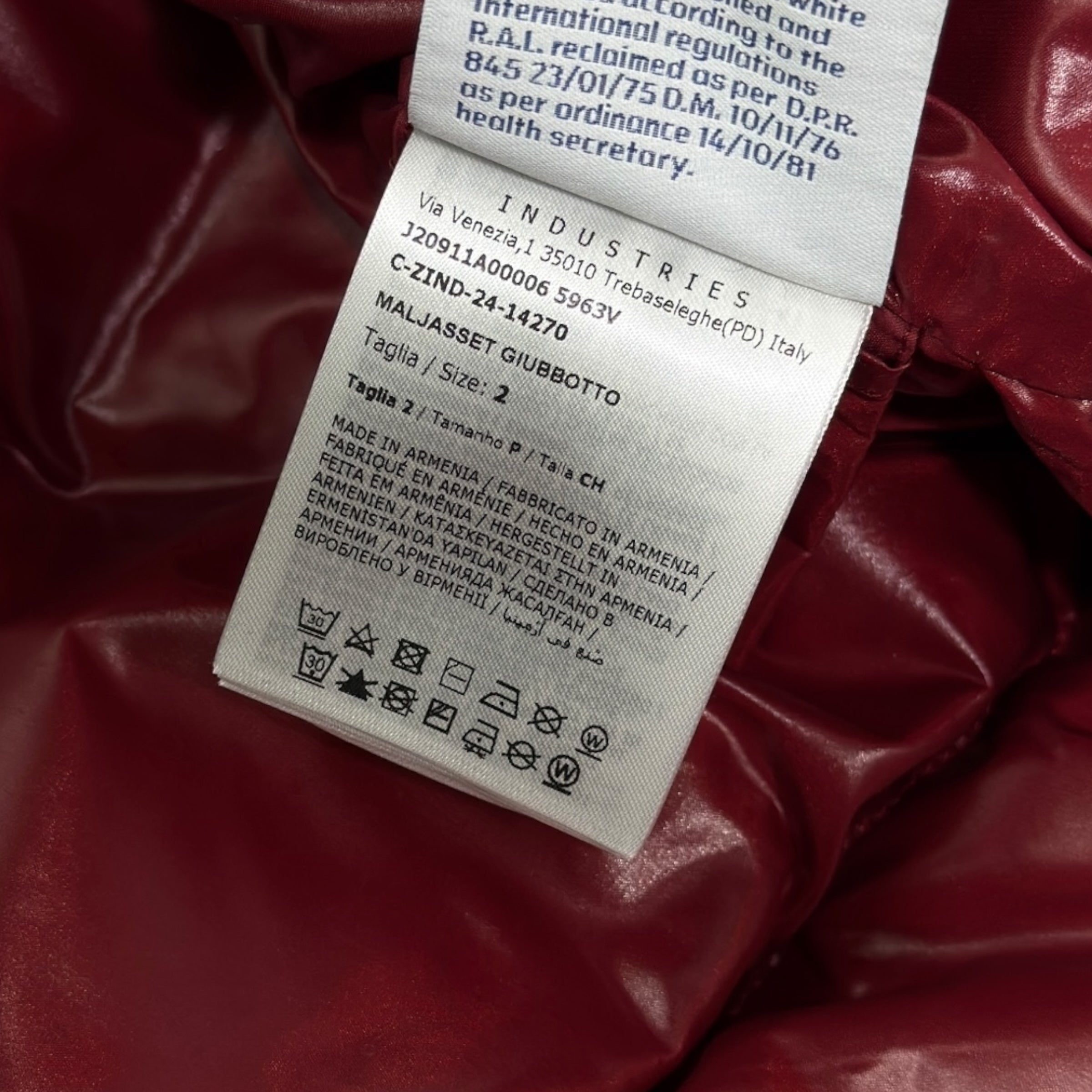 Piumino corto Maljasset con cappuccio taglia 2