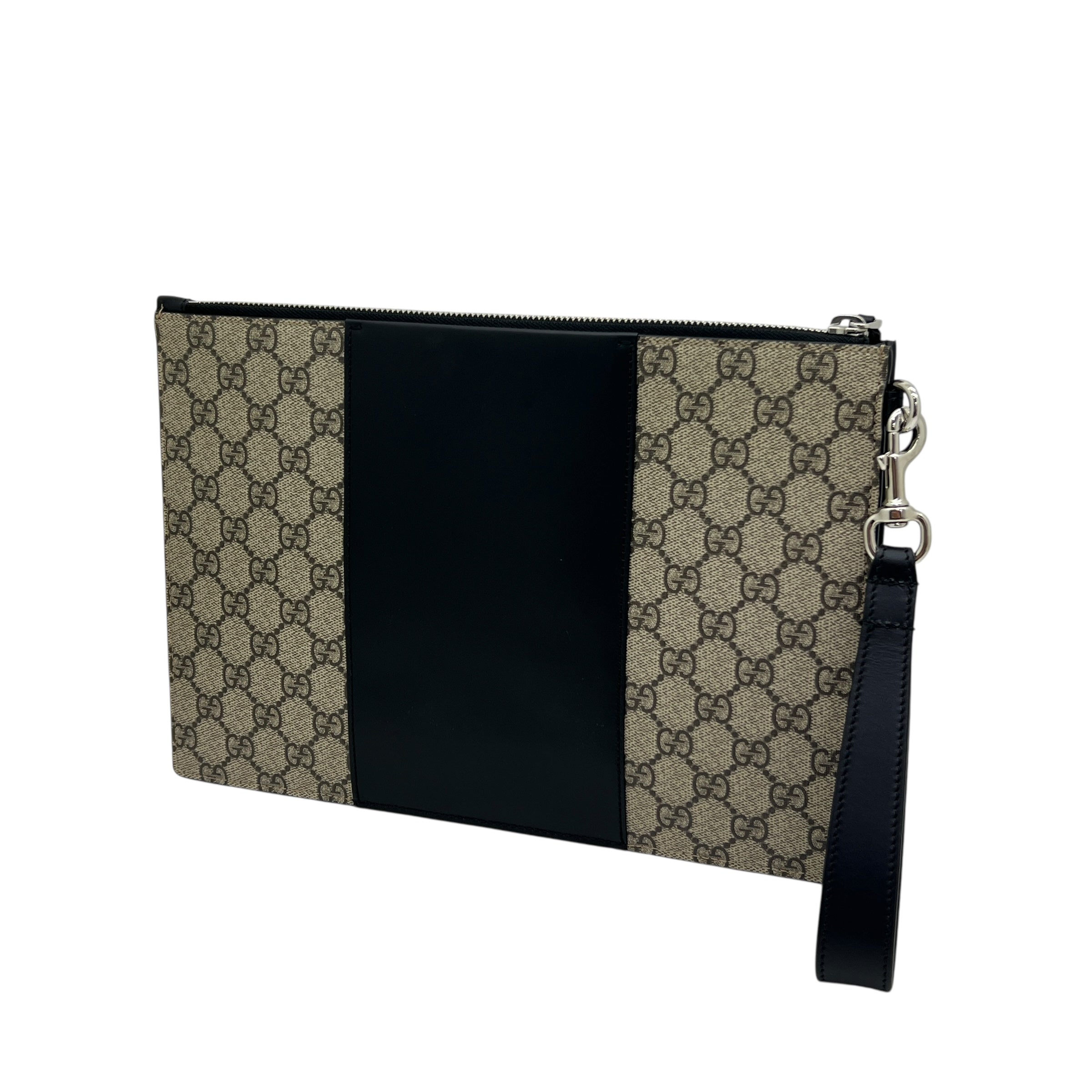 Pochette in GG Supreme e pelle