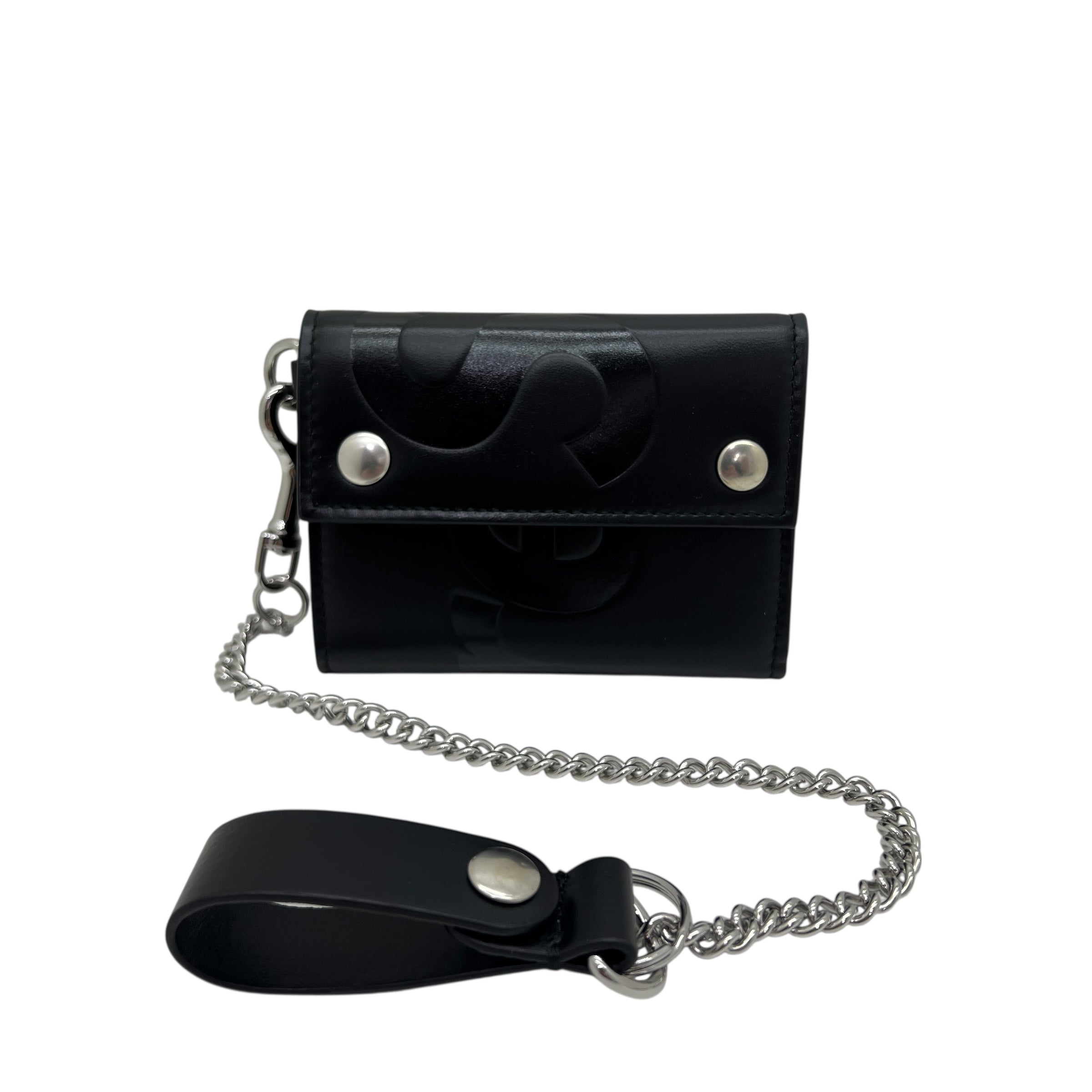 Portafoglio in pelle con catena