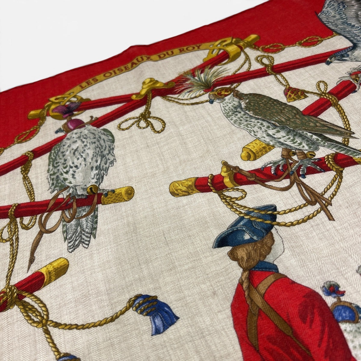 Carré 90 Les Oiseaux du Roy Cashmere e Seta