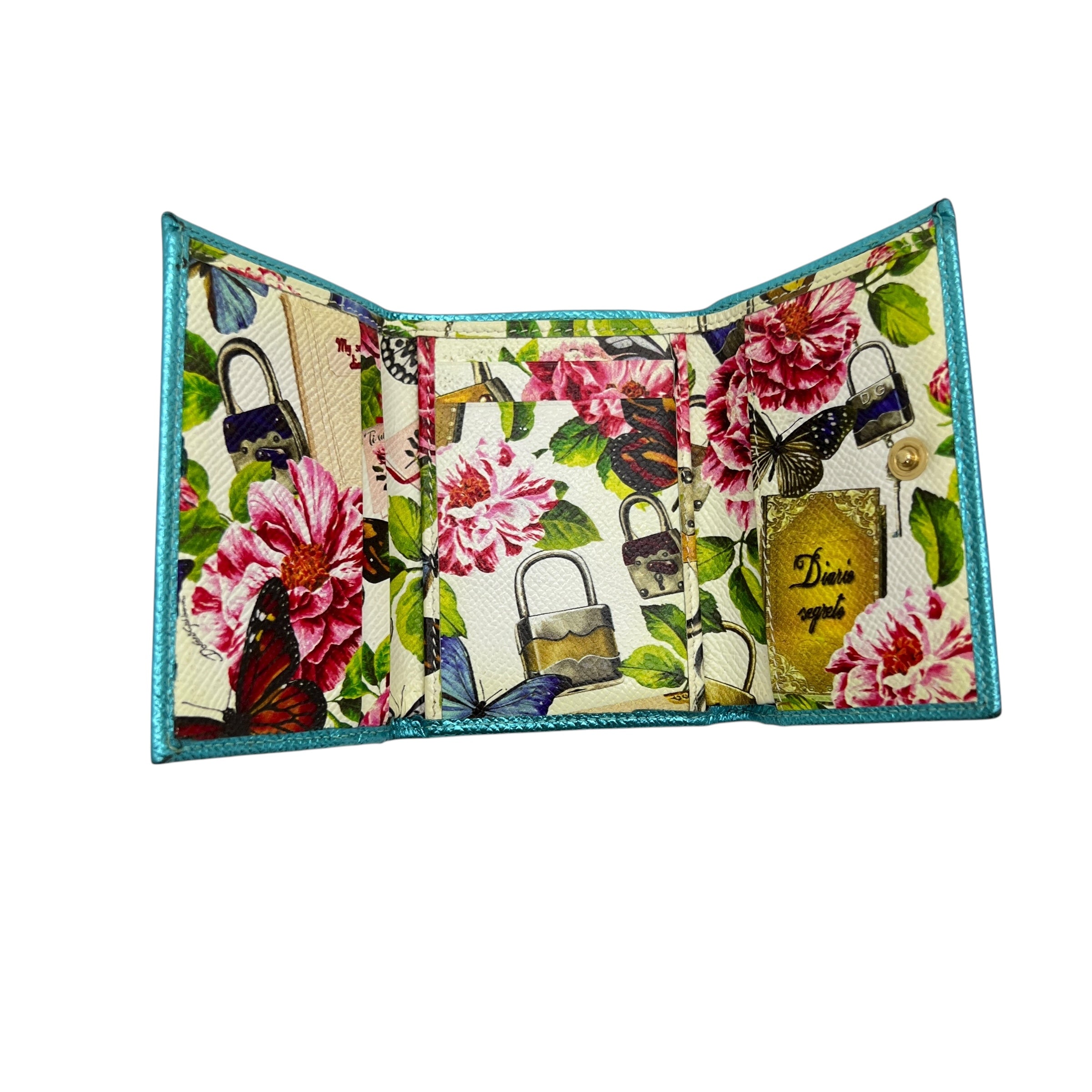 Portafoglio in pelle metallizzato