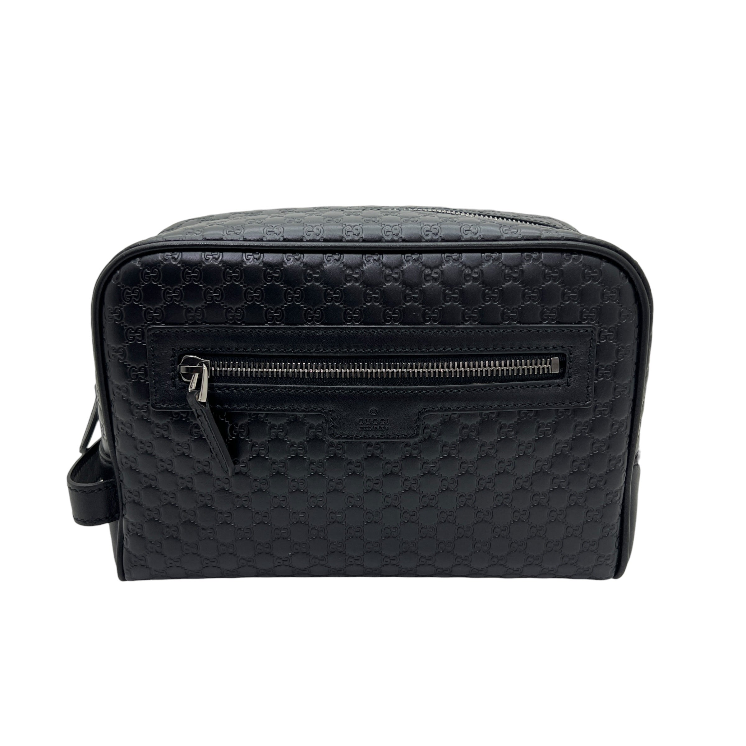 Beauty case in pelle GG Guccissima