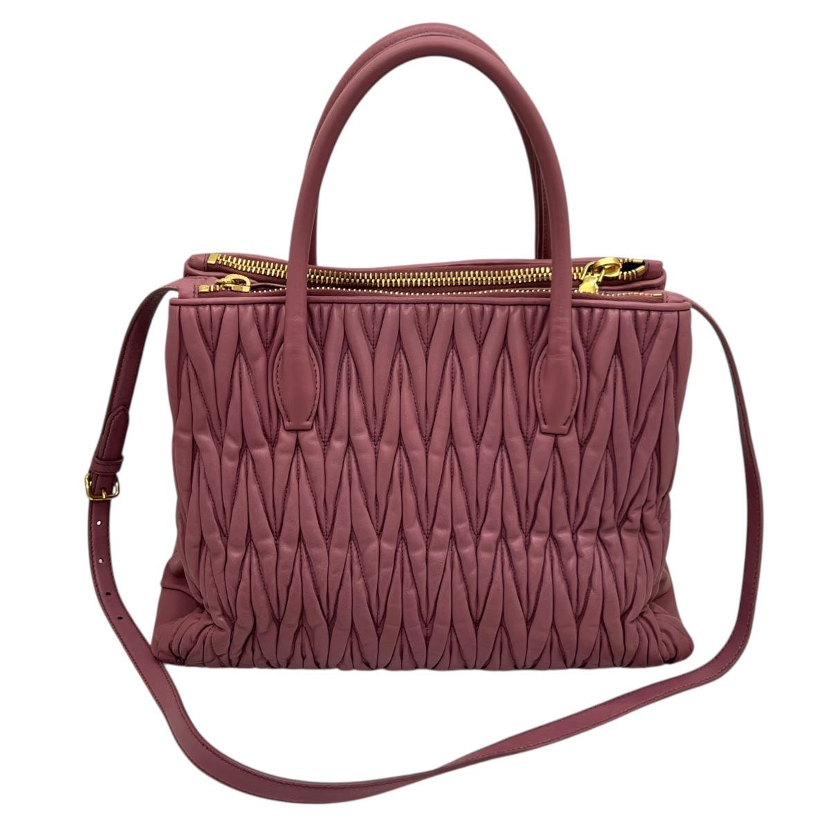 MIU MIU BORSA A TRACOLLA IN NAPPA GOFFRATA