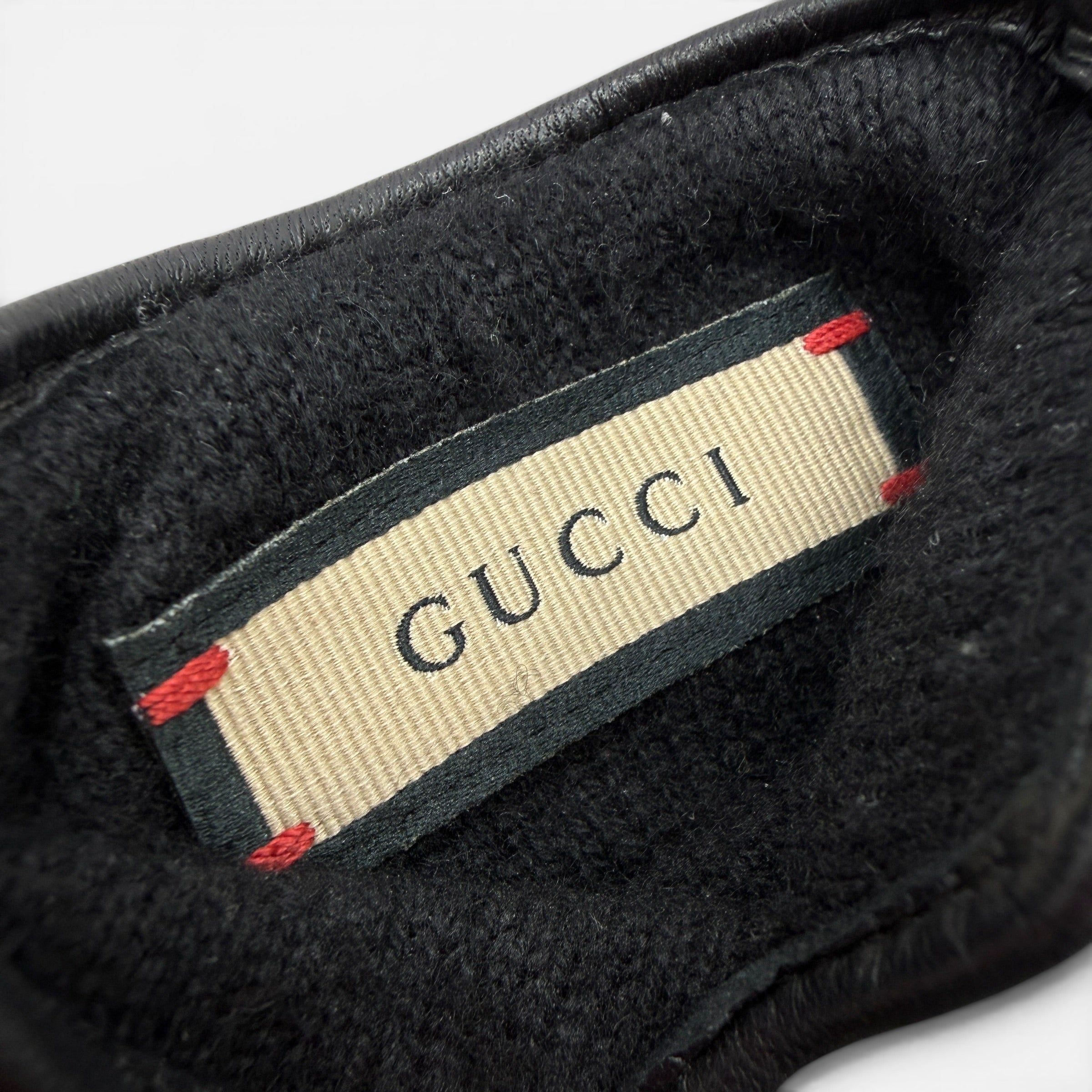 Guanti GG Marmont in pelle nera