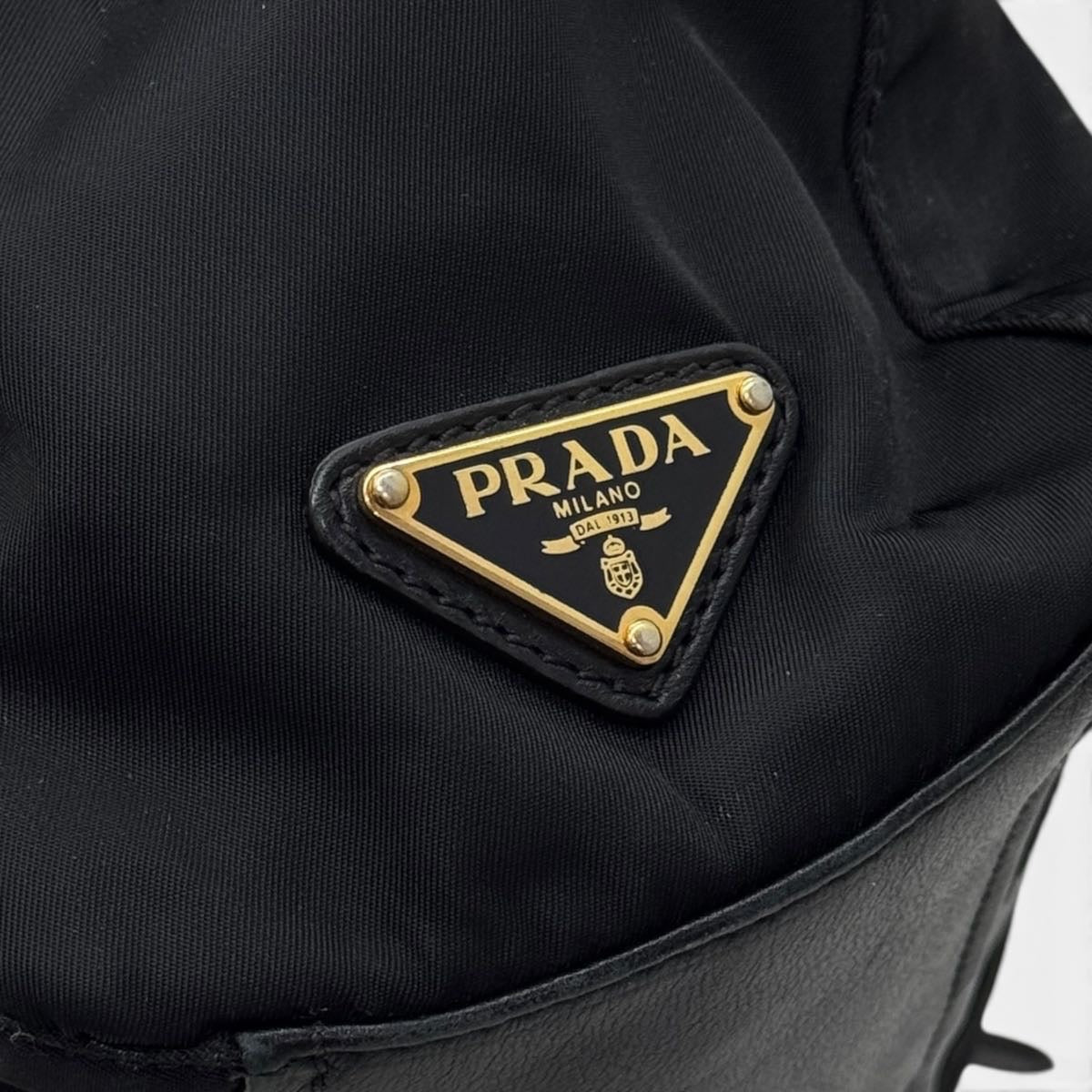 Borsa vintage in nylon e pelle