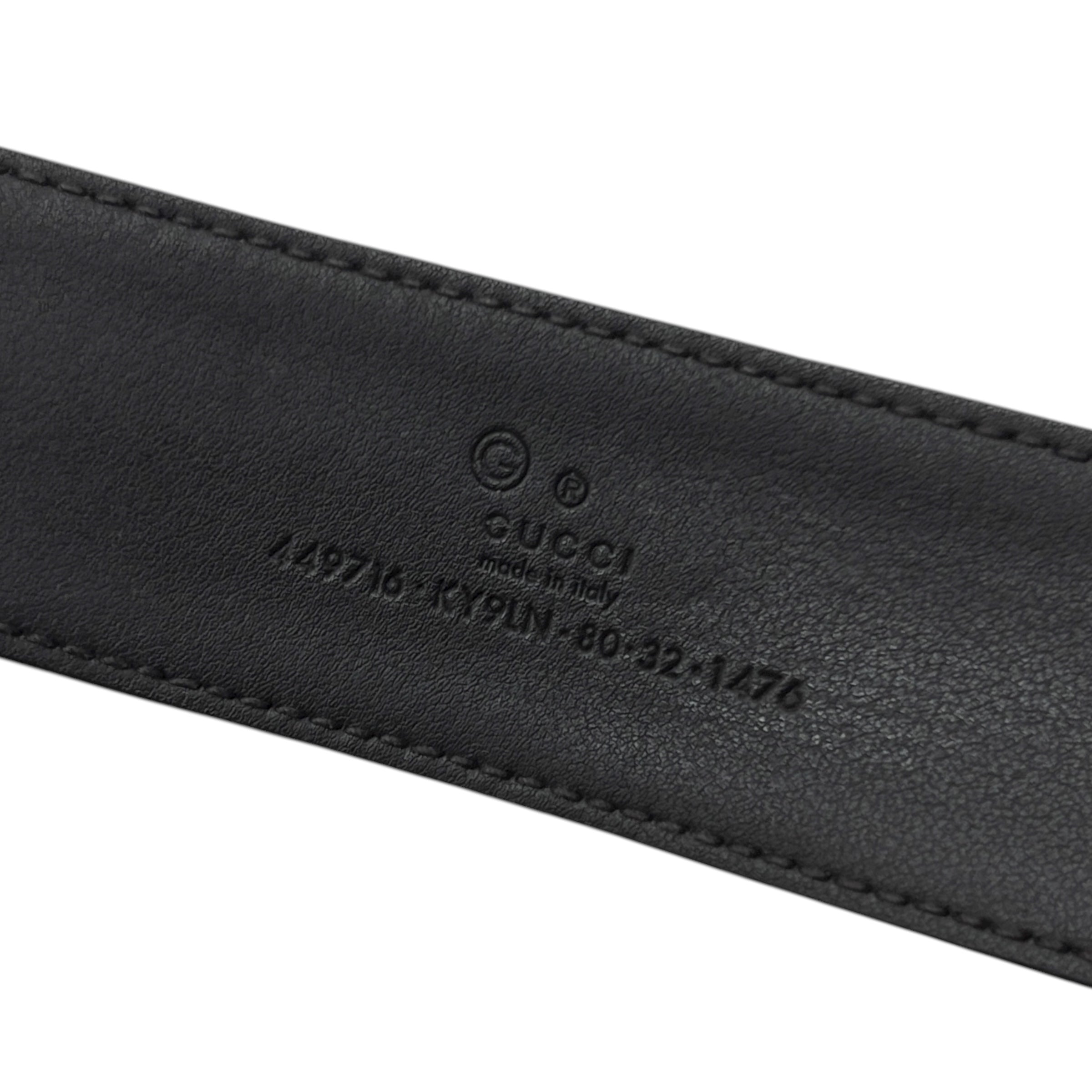 Cintura in tessuto GG e pelle taglia 80