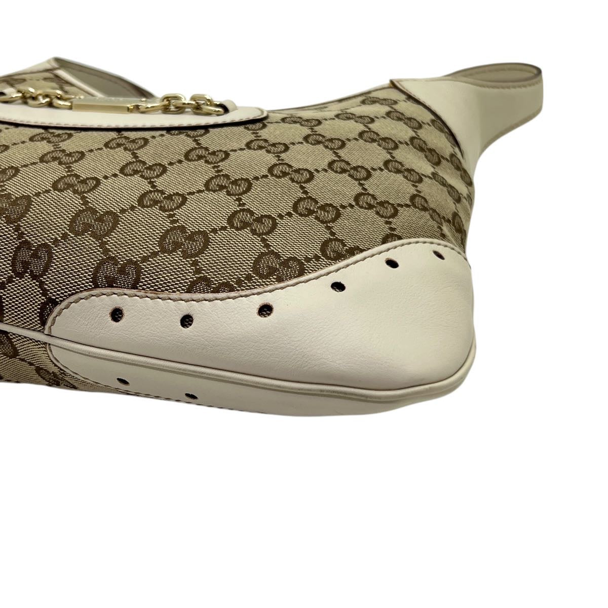 GUCCI BORSA A SPALLA IN TESSUTO GG E PELLE