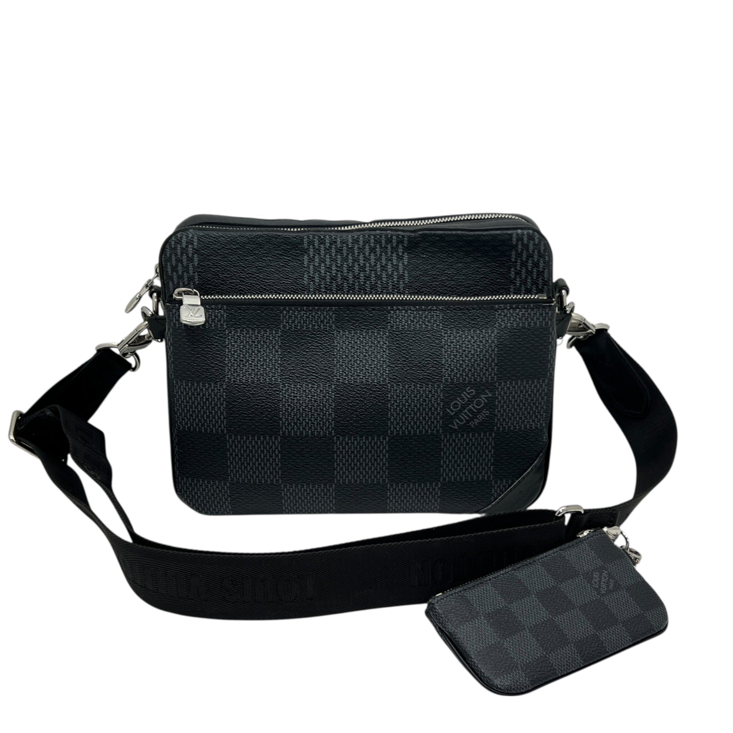 Borsa messenger Trio Damier Graphite Giant 3D
