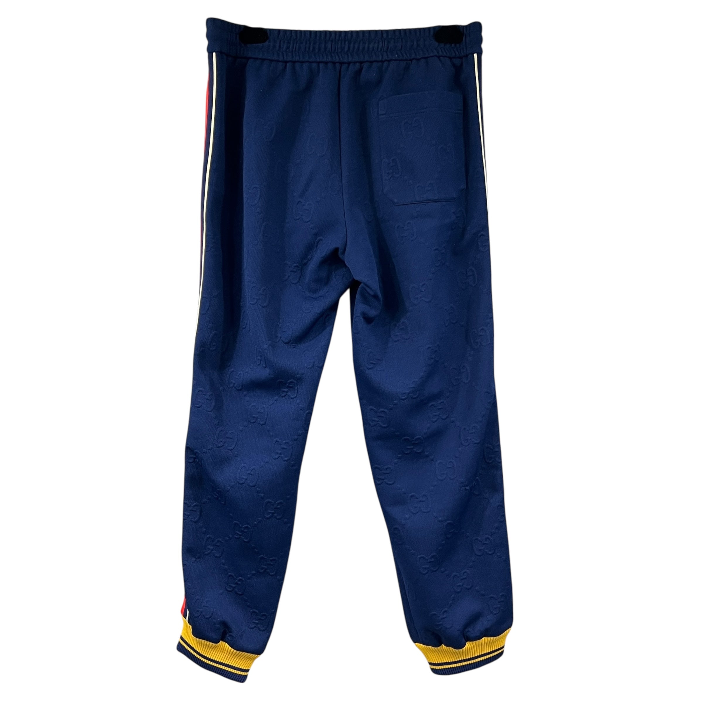Gucci pantaloni da jogging in jersey tecnico con GG in rilievo tg XL