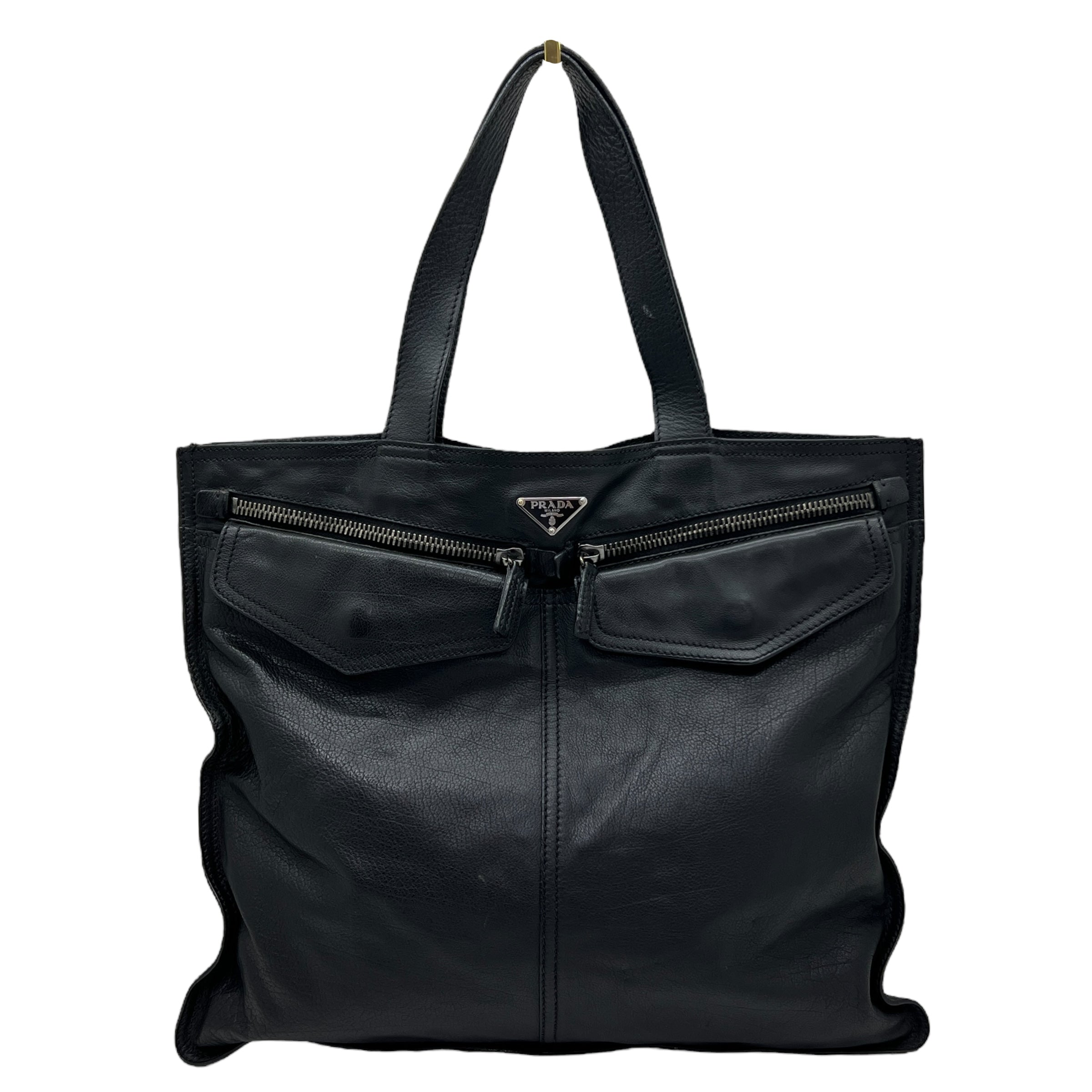 PRADA BORSA SHOPPING IN PELLE