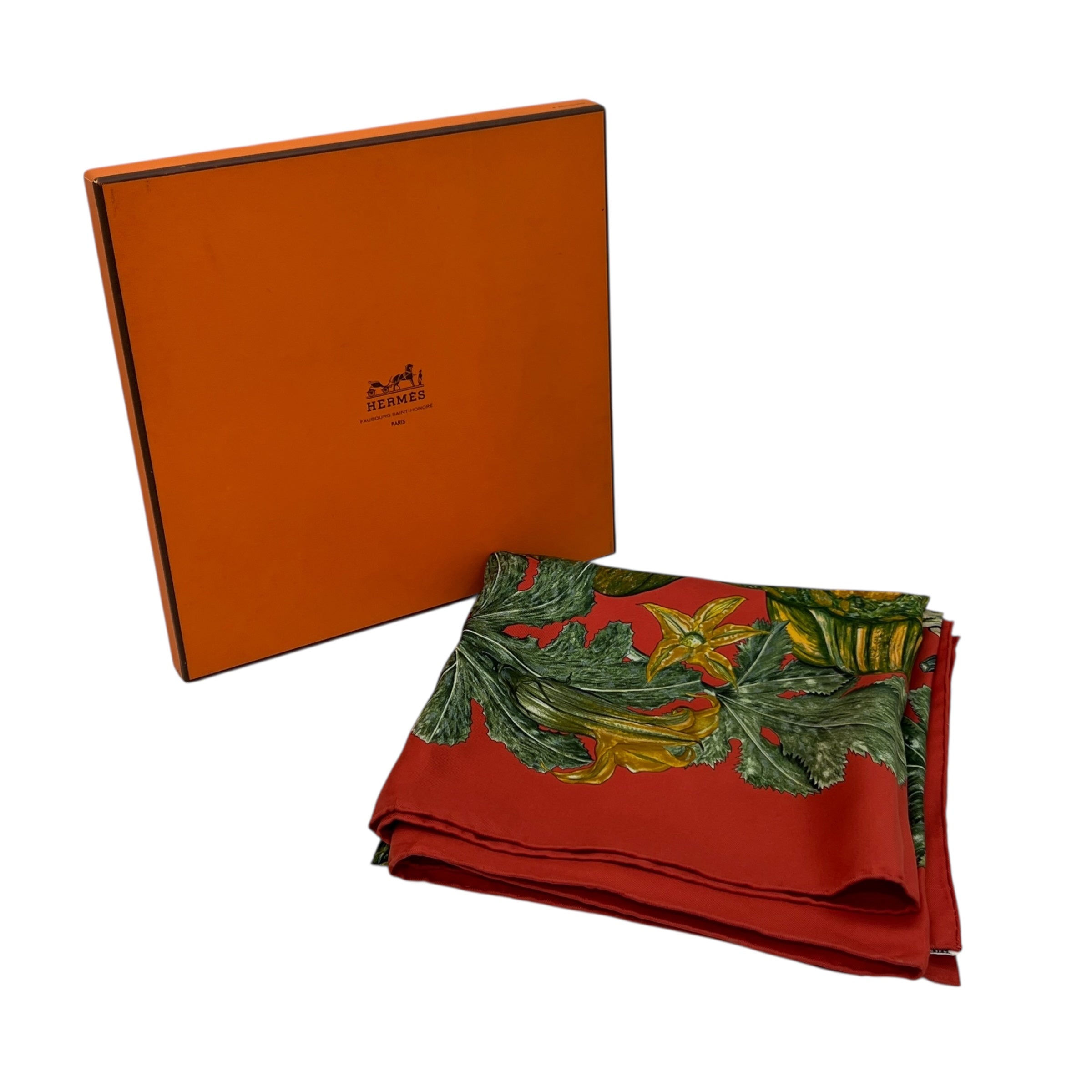 Foulard Carré 90 “Citrouilles & Coloquintes”