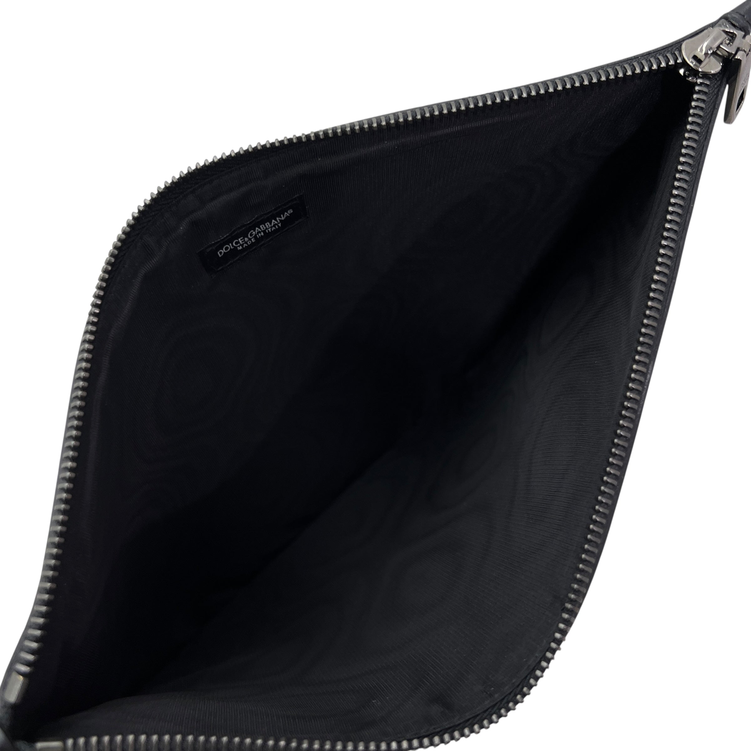 Pochette media in pelle liscia