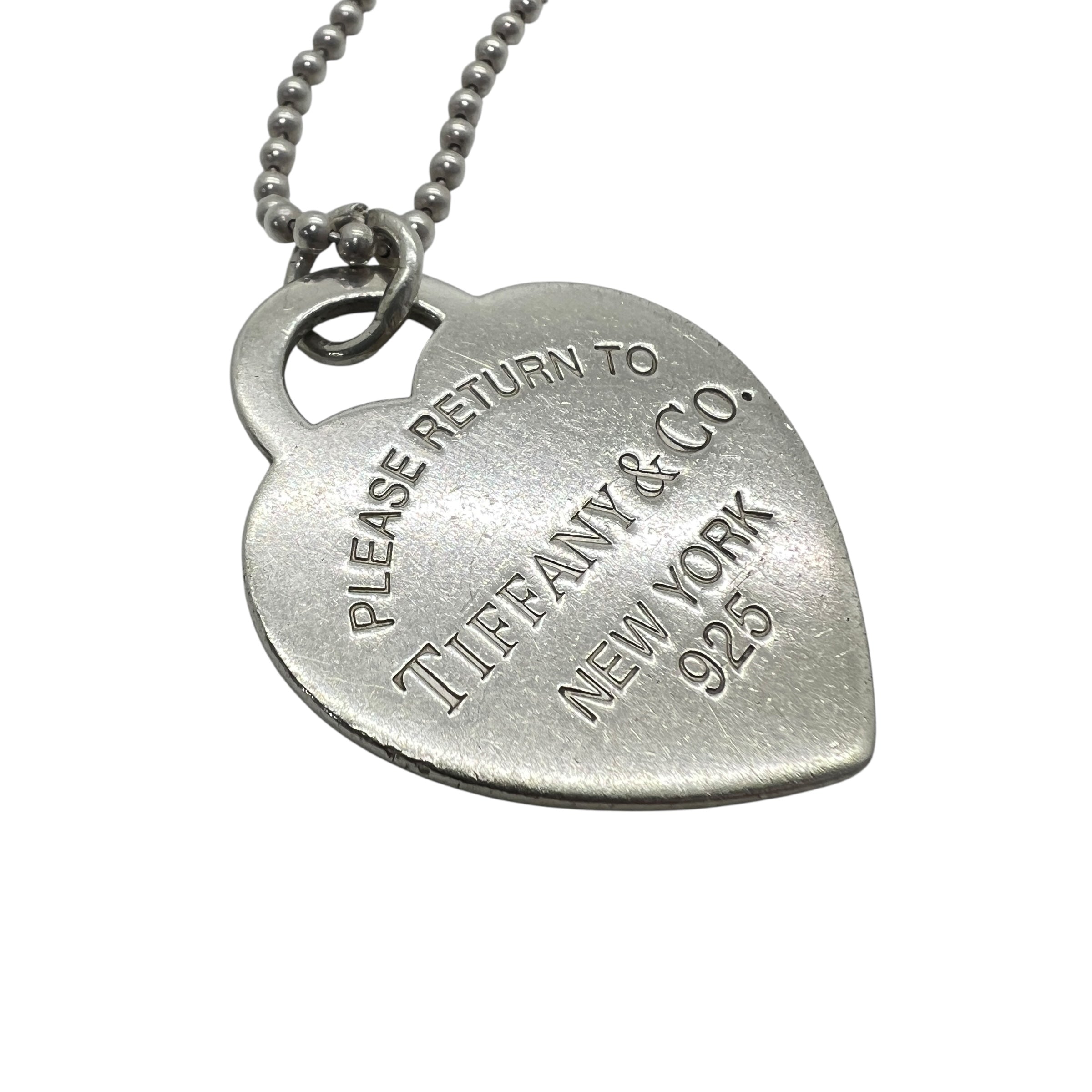 Pendente Heart Tag grande con catena