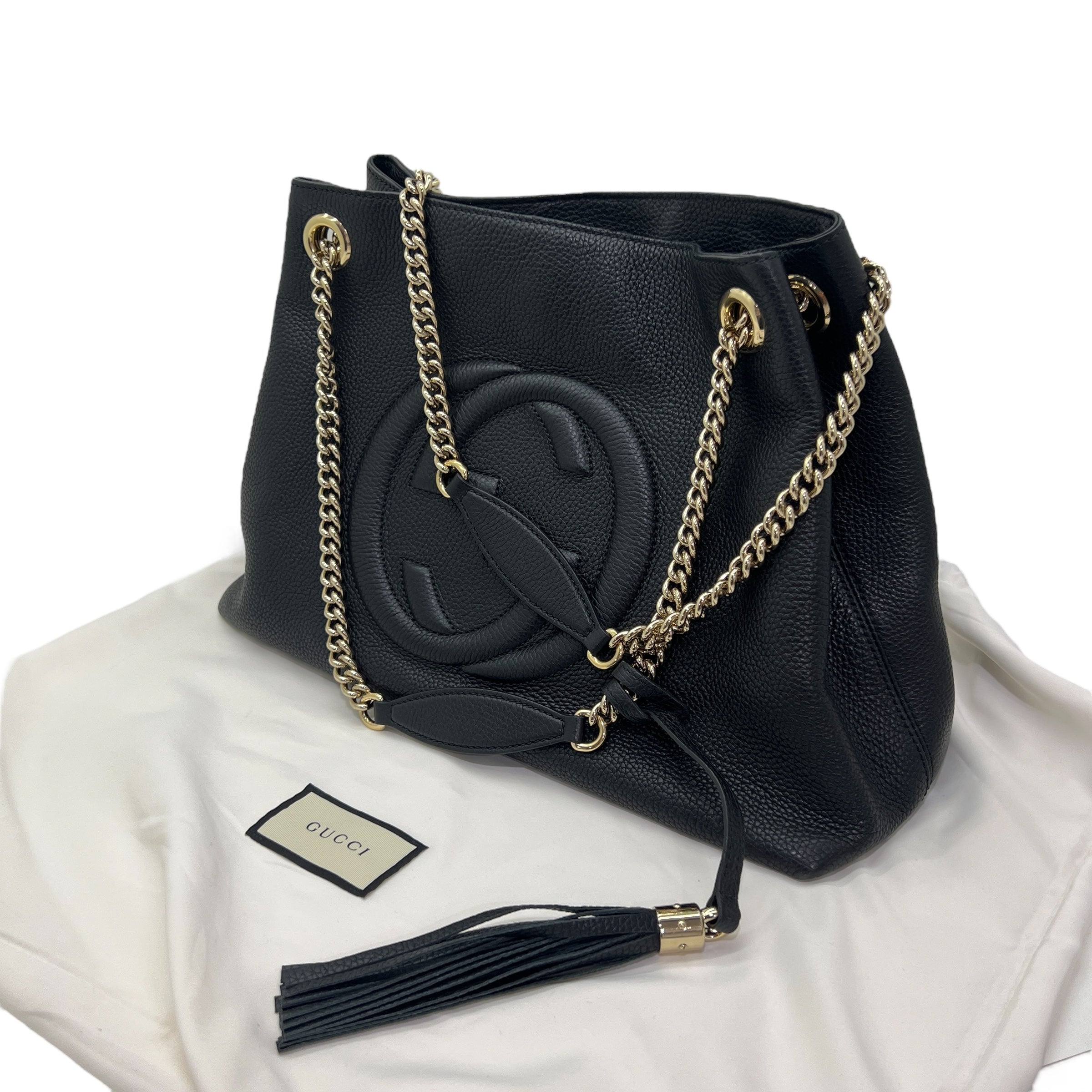 GUCCI SOHO SHOPPING BAG IN PELLE