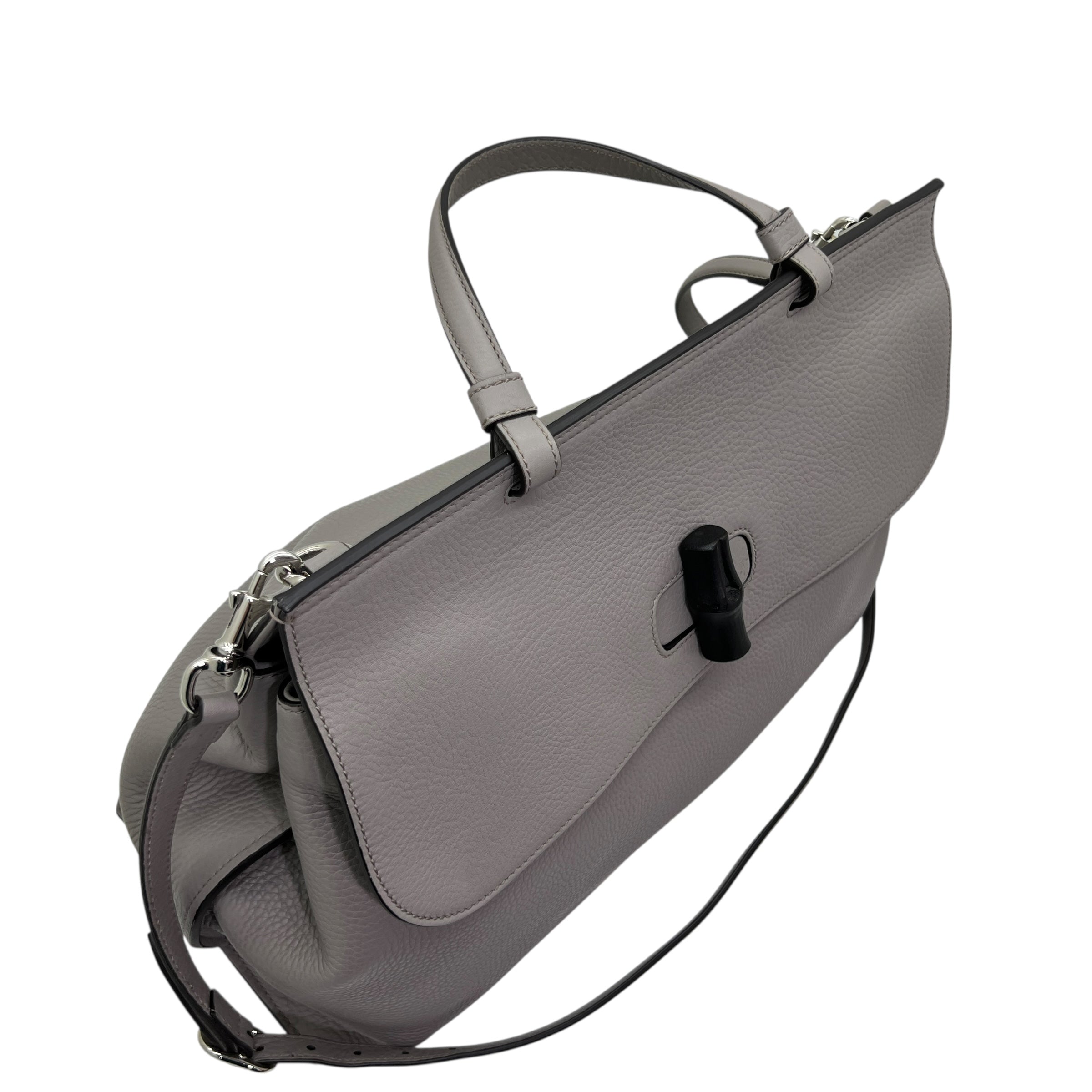 Bamboo borsa a tracolla in pelle