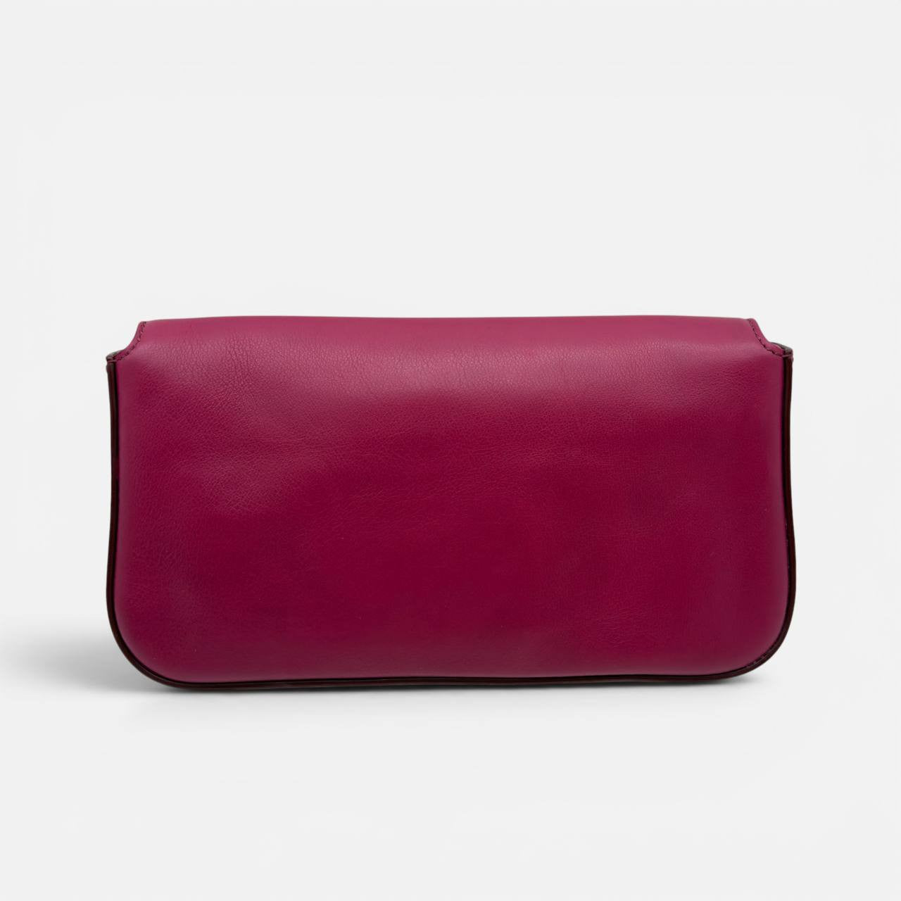 Baguette in pelle magenta