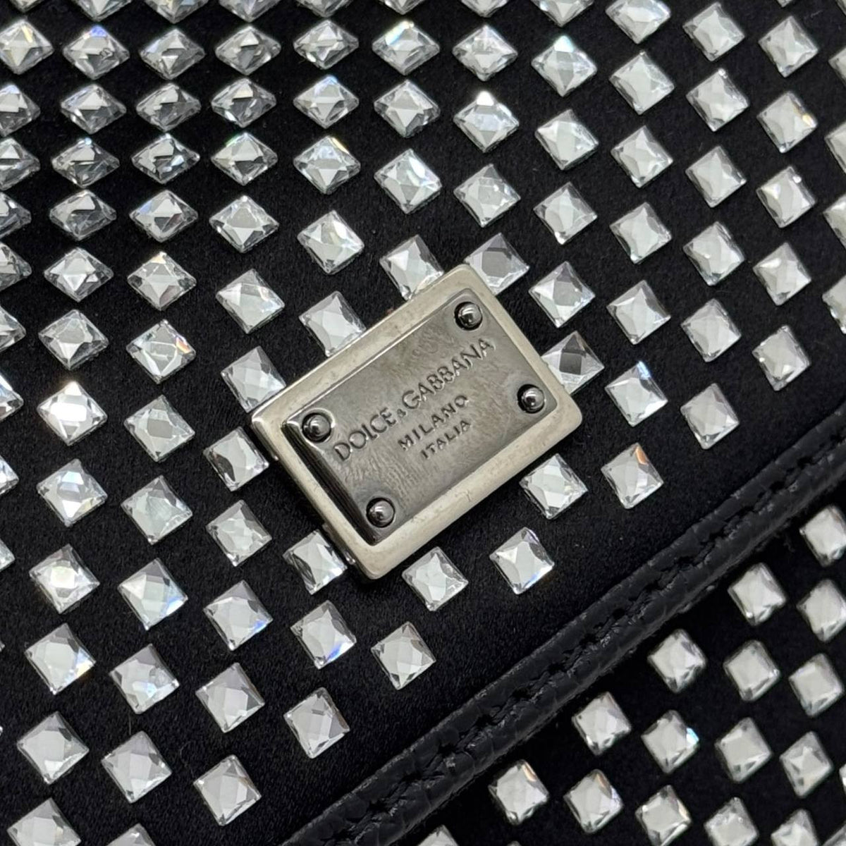 Borsa a mano Sicily mini con cristalli