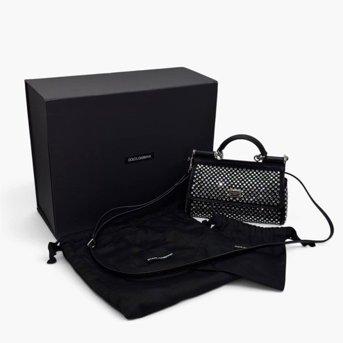 Borsa a mano Sicily mini con cristalli