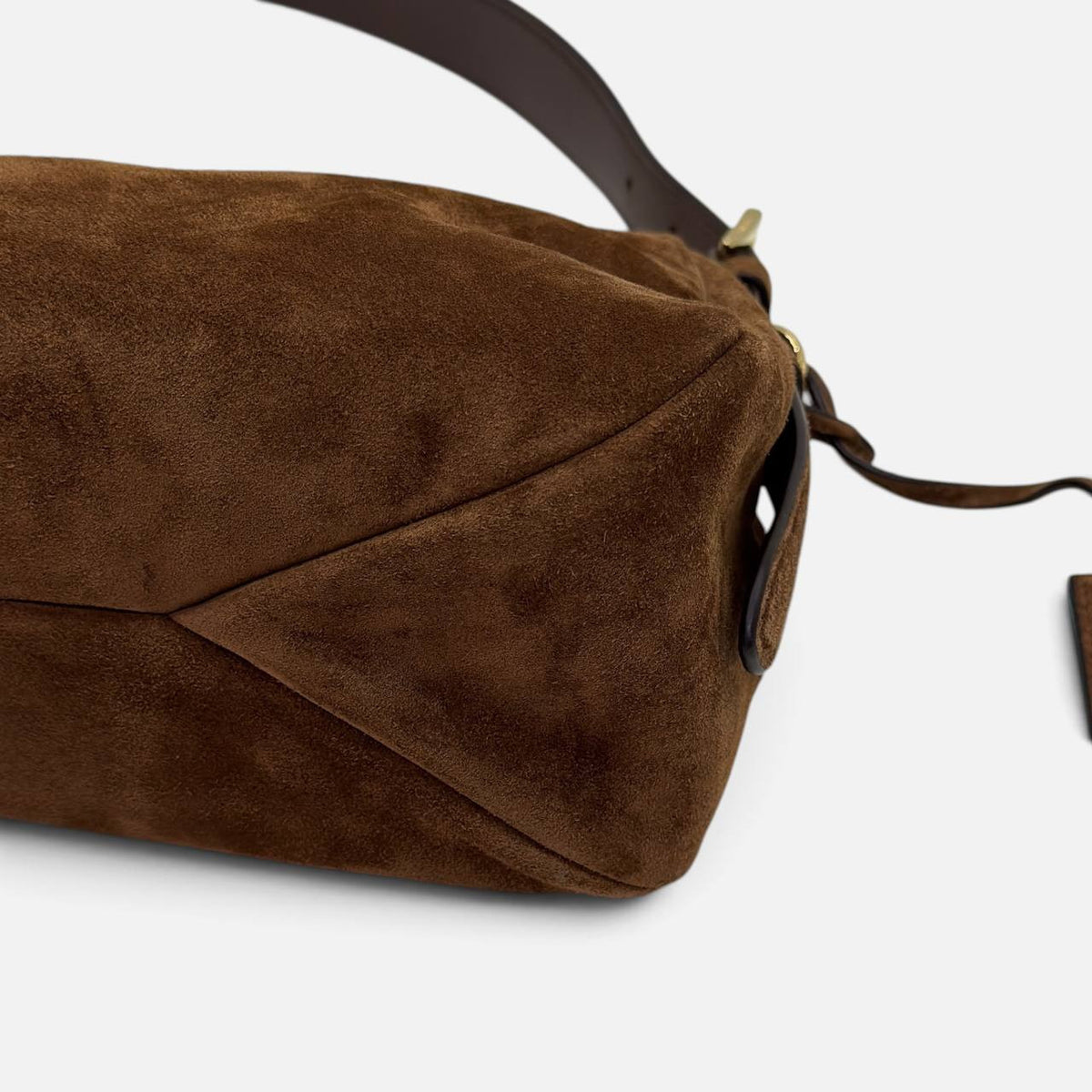 Borsa a spalla Prada Aimée medium in pelle scamosciata