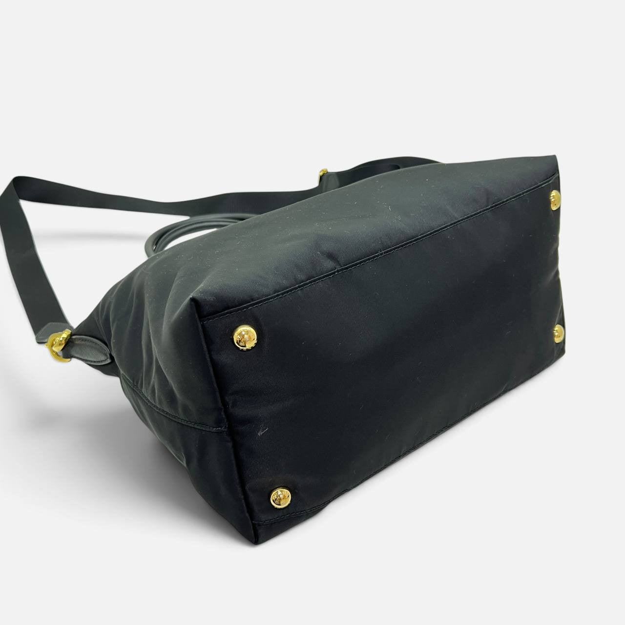 Borsa a tracolla in Nylon e Saffiano