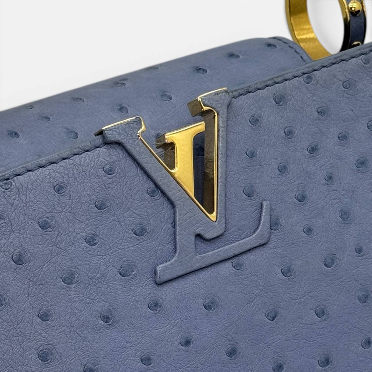 Borsa Capucines MM in struzzo