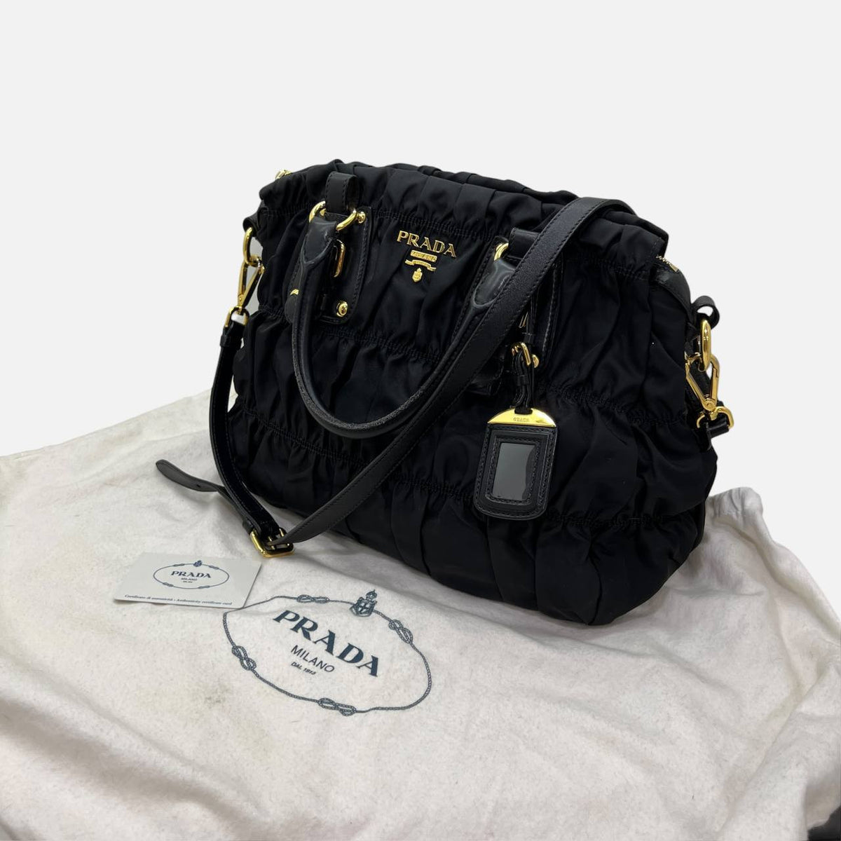 Borsa in Nylon e pelle