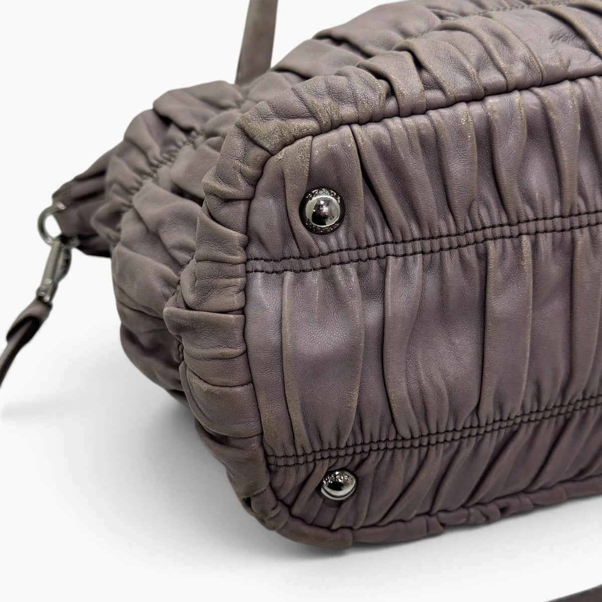 Borsa shopping grande in pelle goffrata