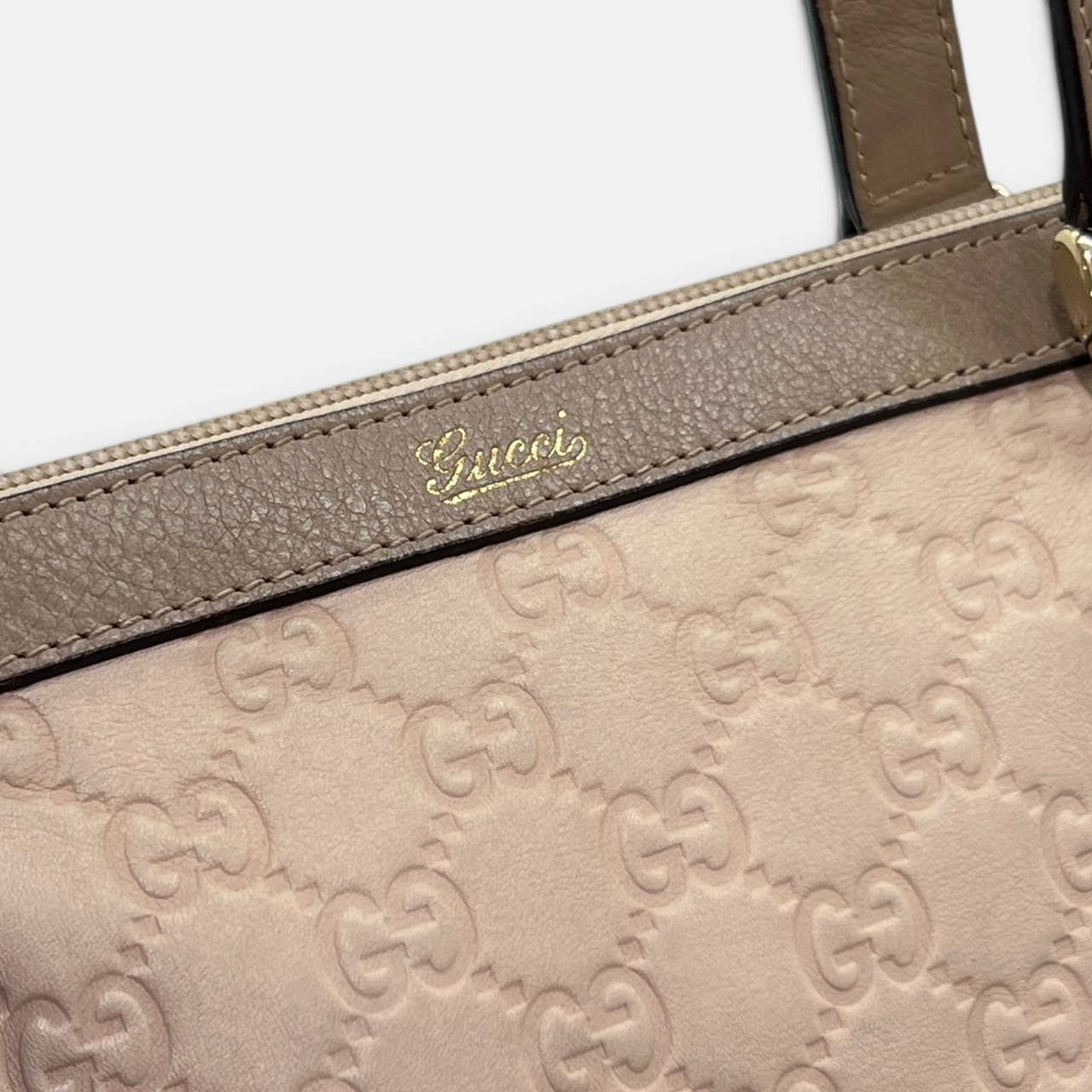 Borsa Shopping in pell GG rosa