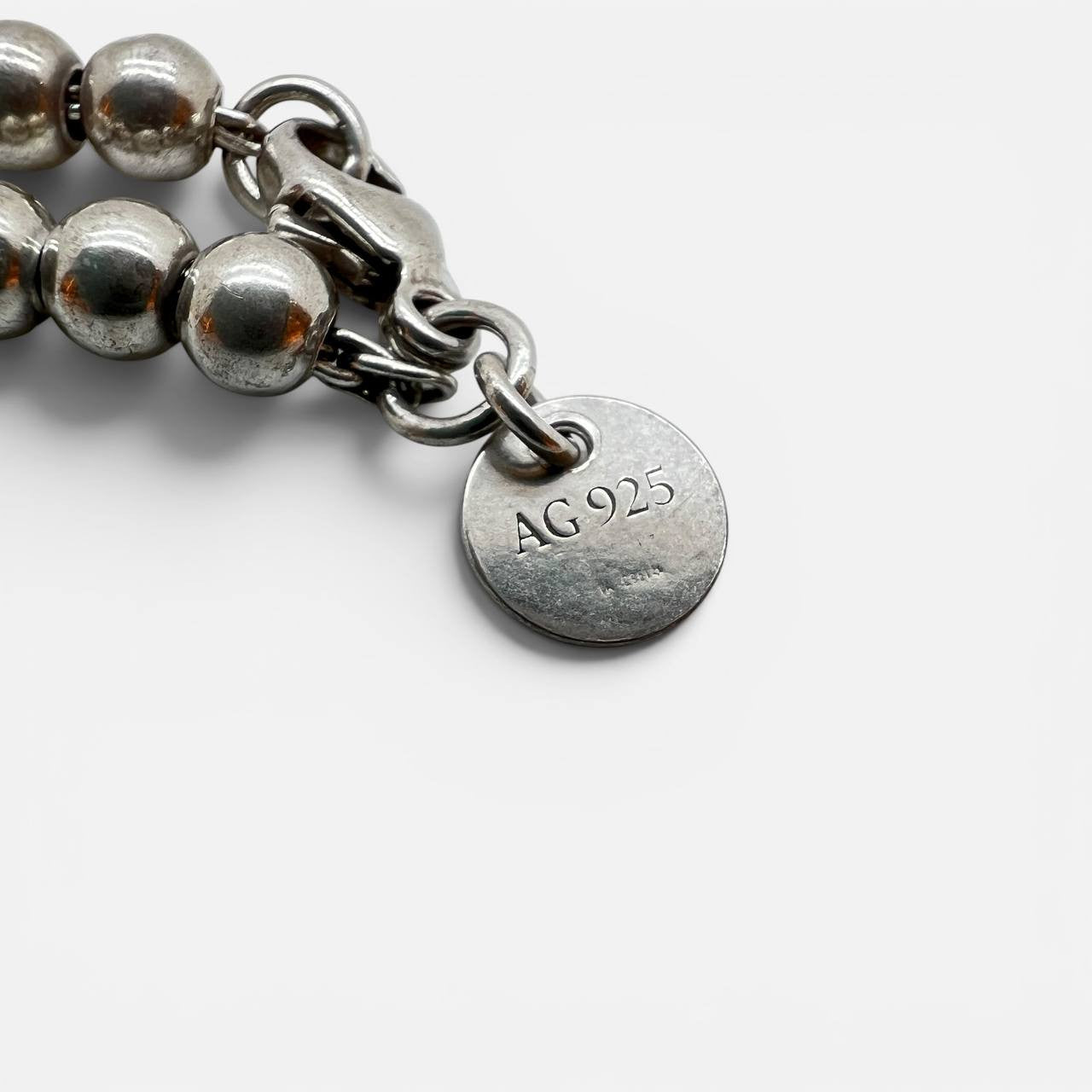 Bracciale Bead Heart Tag in argento