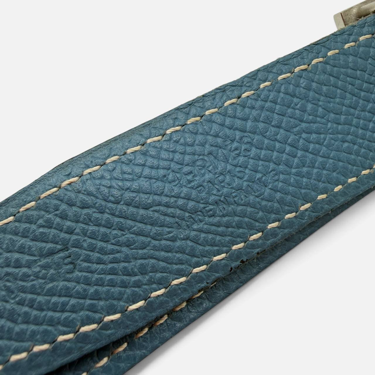 Cintura reversibile Constance con fibbia argentata